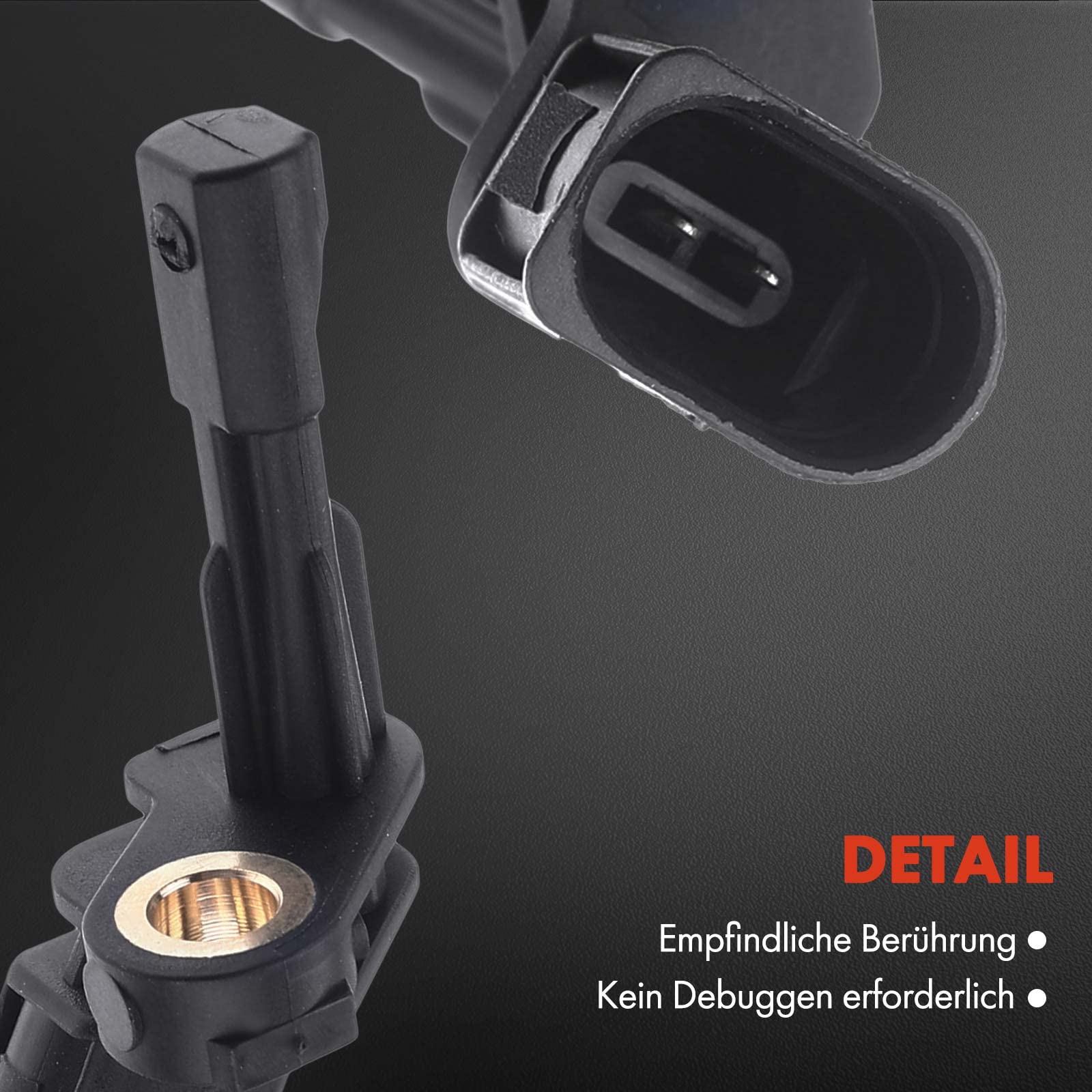 Frankberg 2 sensori ABS a 2 Poli per asse posteriore 1K0927807 | Compatibile con: Altaea XL 5P5 5P8, T.o.u.r.a.n 1T1 1T2, Golf VI Cabriolet 517, Golf Plus 521 5M1, O.c.t.a.v.i.a II 1Z3