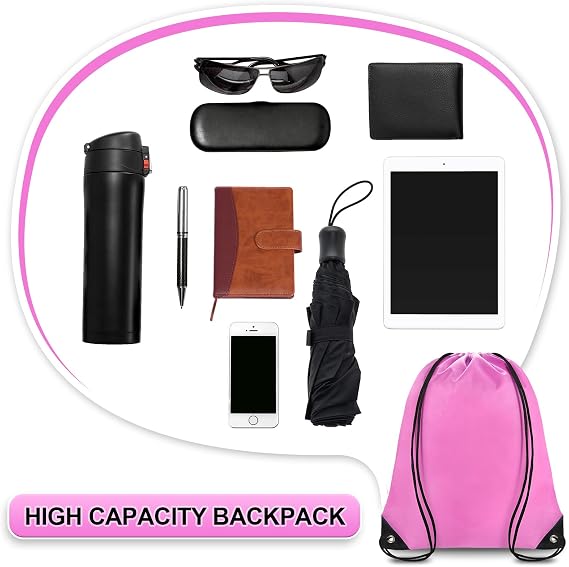 Grneric Drawstring Bags Bulk 14 Pcs Drawstring Backpack 16.5x13.4in