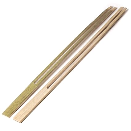 BambooMN Brand - 13mm Wide Bamboo Double Prong Barbecue Grilling Kabob Skewers, 9.8