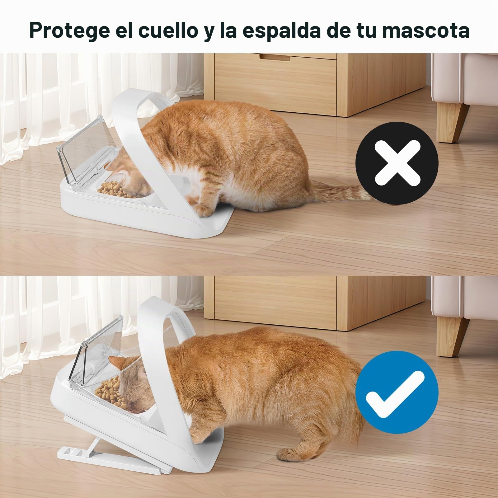 Staffetta regolabile para Mascotas SureFeed Sure Petcare con Lector de Microchip y Tapa sellada Compatible con Collares RFID, Altura Aumentada para facilitar el Acceso a la Comida de Las Mascotas
