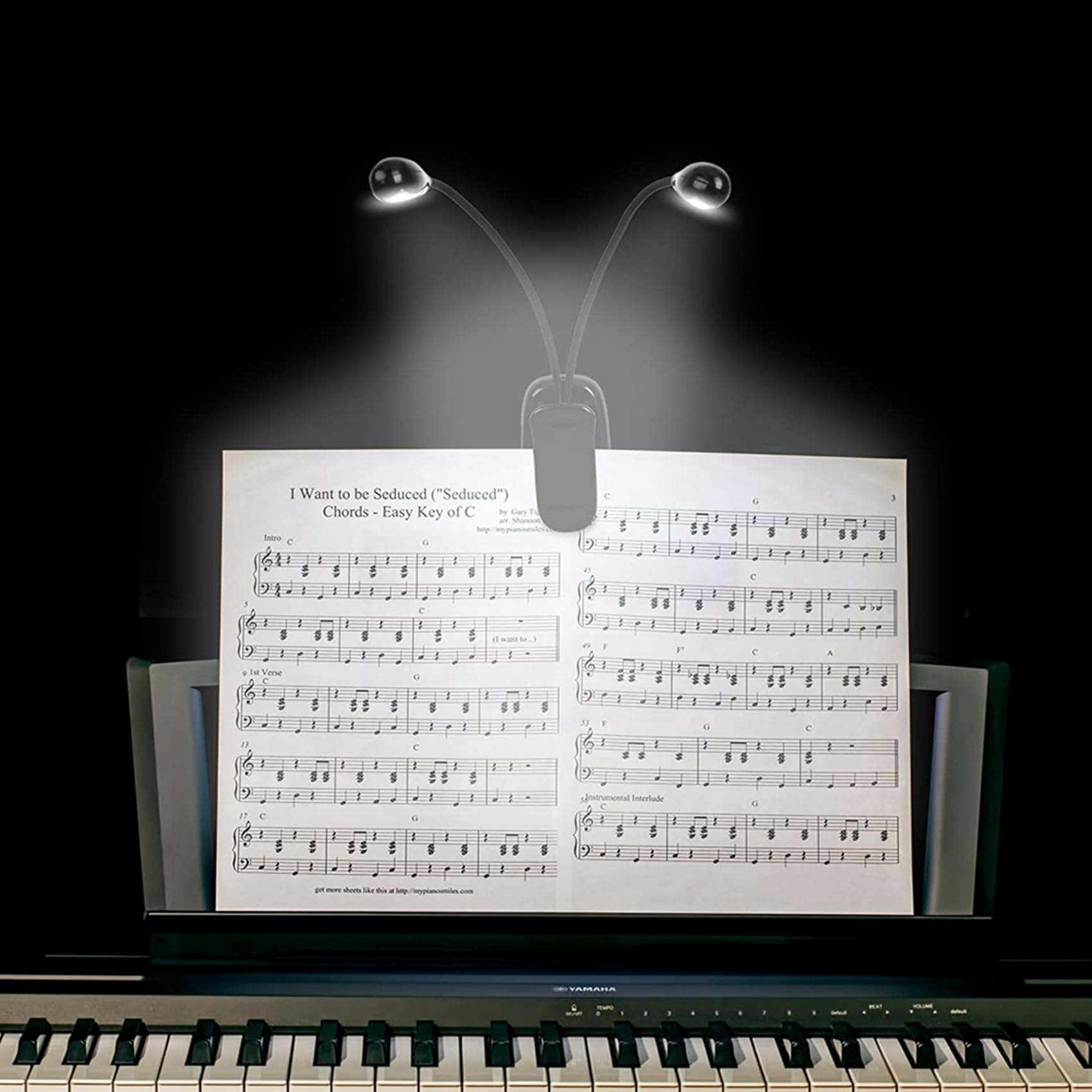 VENOAL 10Pcs Music Stand Light Clip on LED Book Lights Doppio Braccio Luci di Lettura per Libri a Letto 360 Gradi Clip Regolabile