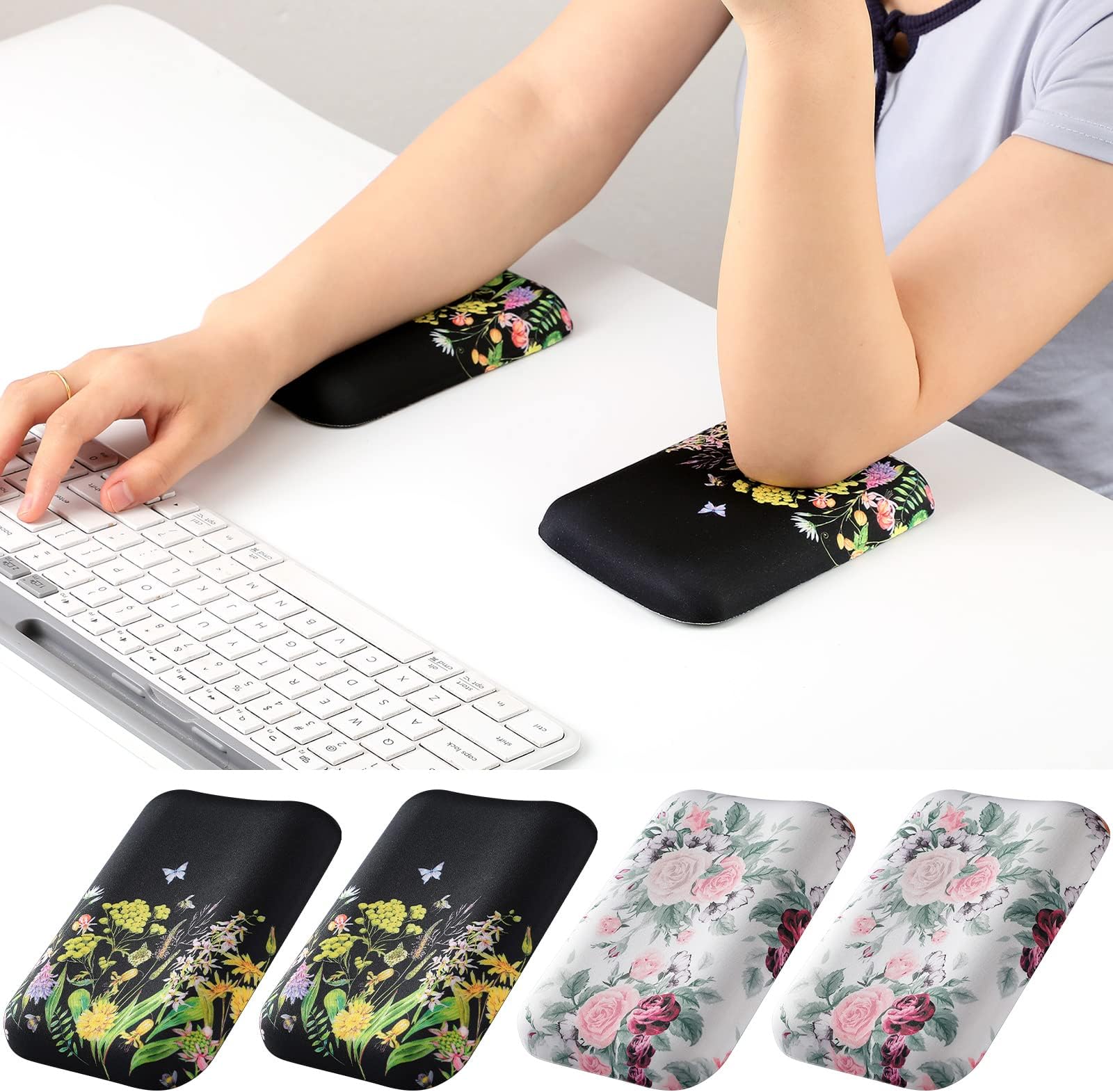 Kigley 4 Pcs Elbow Rest Pads for Desk Ergonomic Wrist Rest