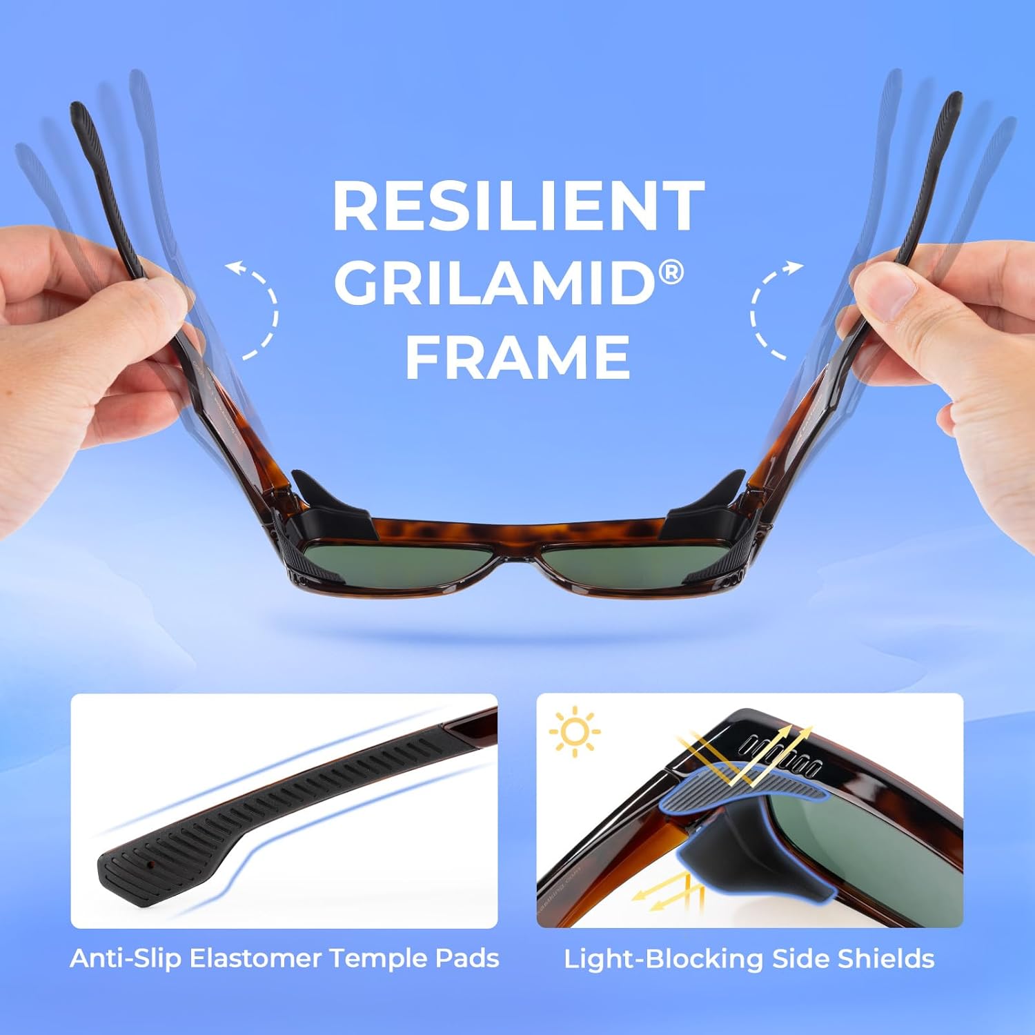 KastKing Comal Fit-Over Polarized Sports Sunglasses, PuriVex Water & Oil Repellent, Fishing Driving, UV400, Men Women - Image 8