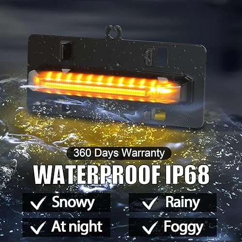 Miniatura 5 de DOOD Luces de parrilla para F150 2021 2022 2023 XL XLT Parrilla frontal ámbar luces OEM parrilla LED luz de advertencia luces LED con arnés de