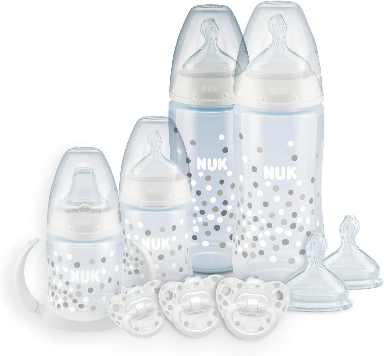 NUK Smooth Flow Anti-Colic Bottle Newborn Gift Set, 0+ Months, 11-Piece Set