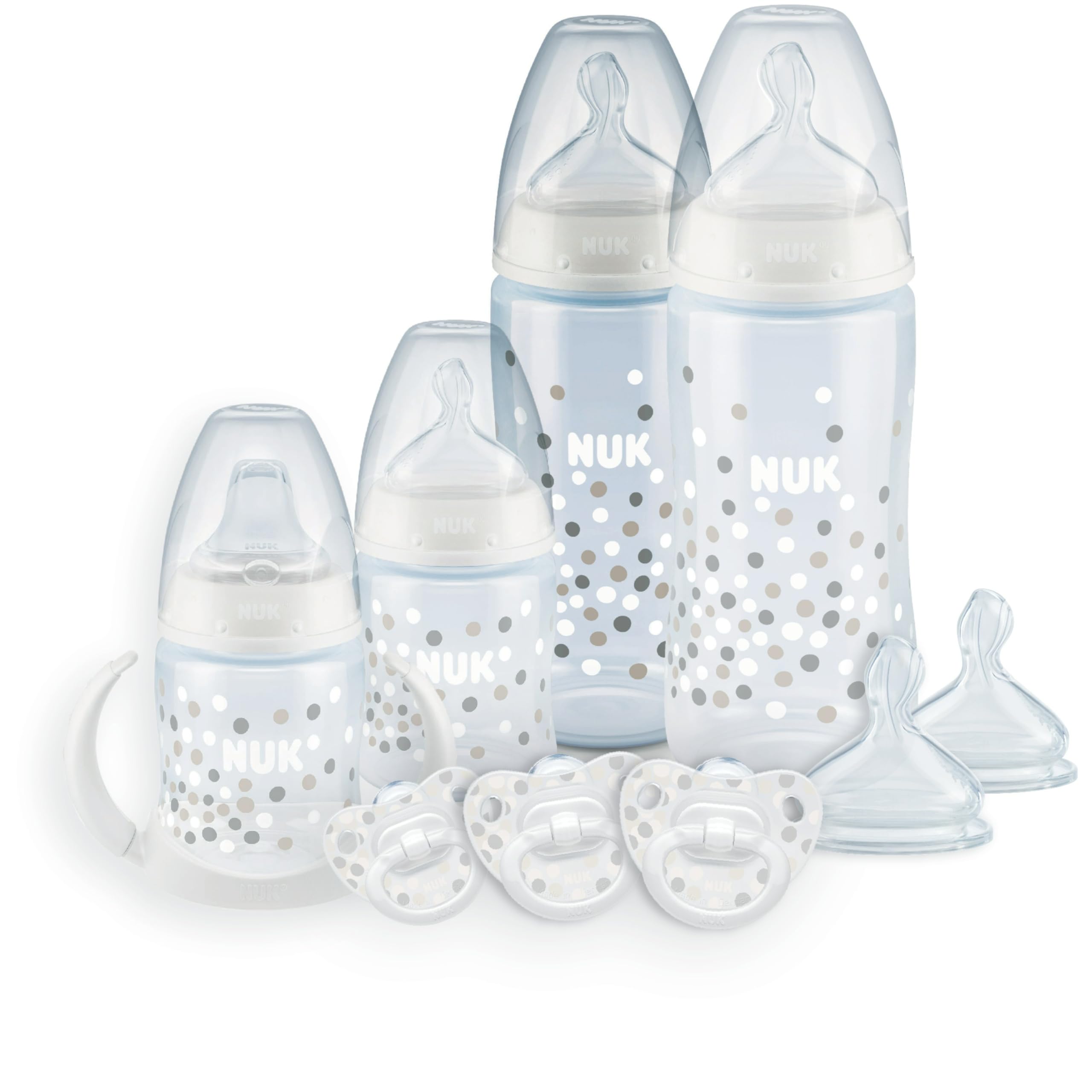 NUK Smooth Flow Anti-Colic Bottle Newborn Gift Set, 0+ Months, 11-Piece Set