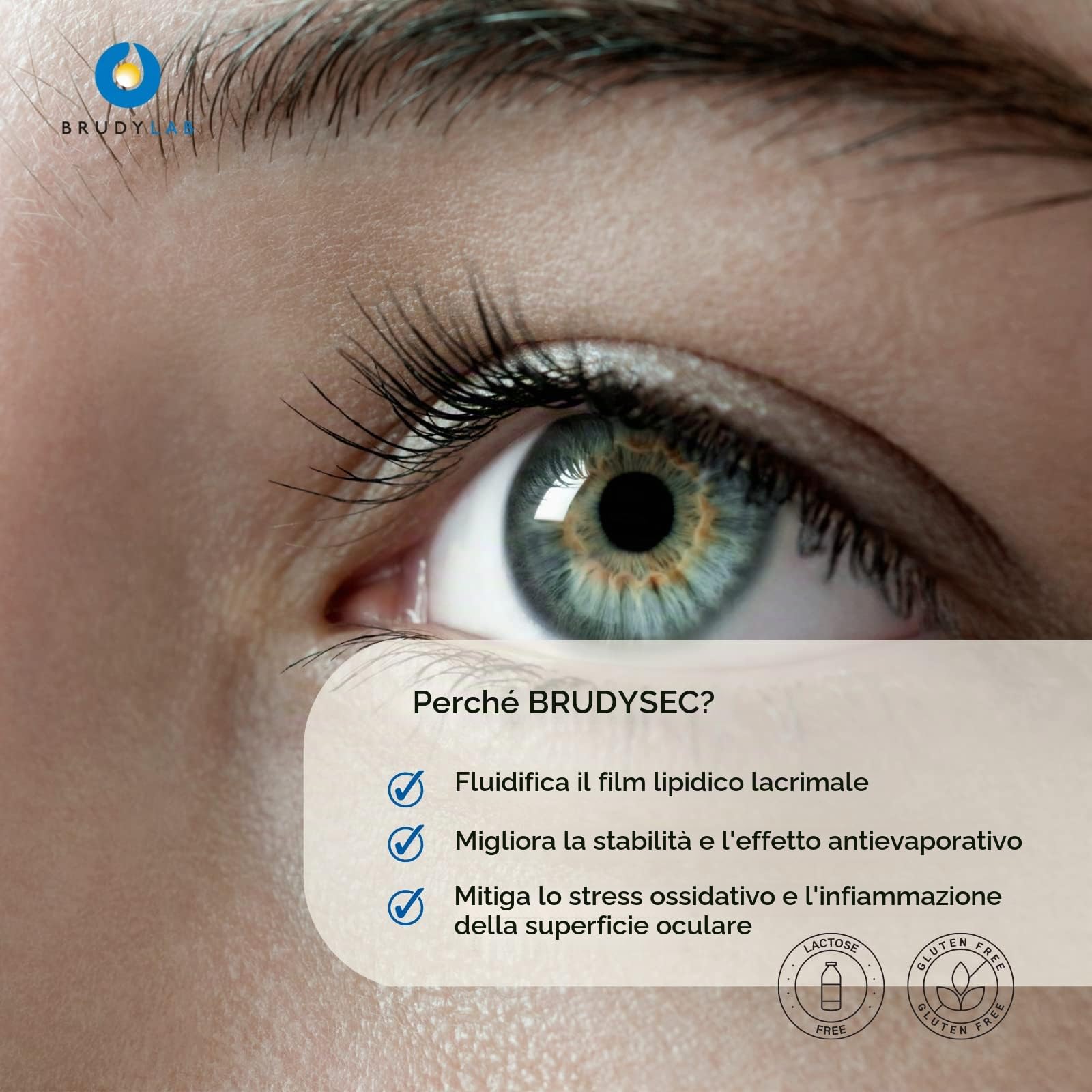 BRUDYLAB - Brudy Sec 1,5G - Omega-3 EPA DHA - Vitamine e Minerali per la Vista - Salute degli Occhi - Contribuisce al Mantenimento di una Vista Normale - 90 Capsule