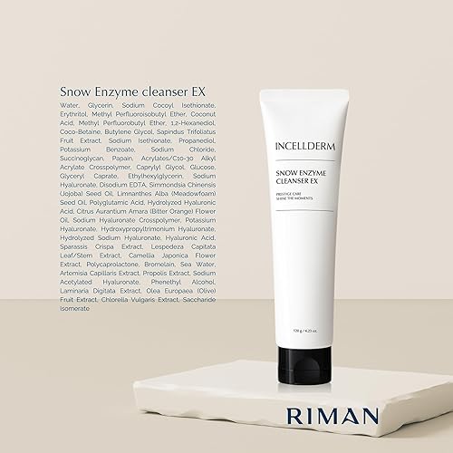 Miniatura 7 de INCELLDERM Limpiador de enzimas de nieve, removedor de maquillaje, espuma limpiadora K-beauty 4.23 oz