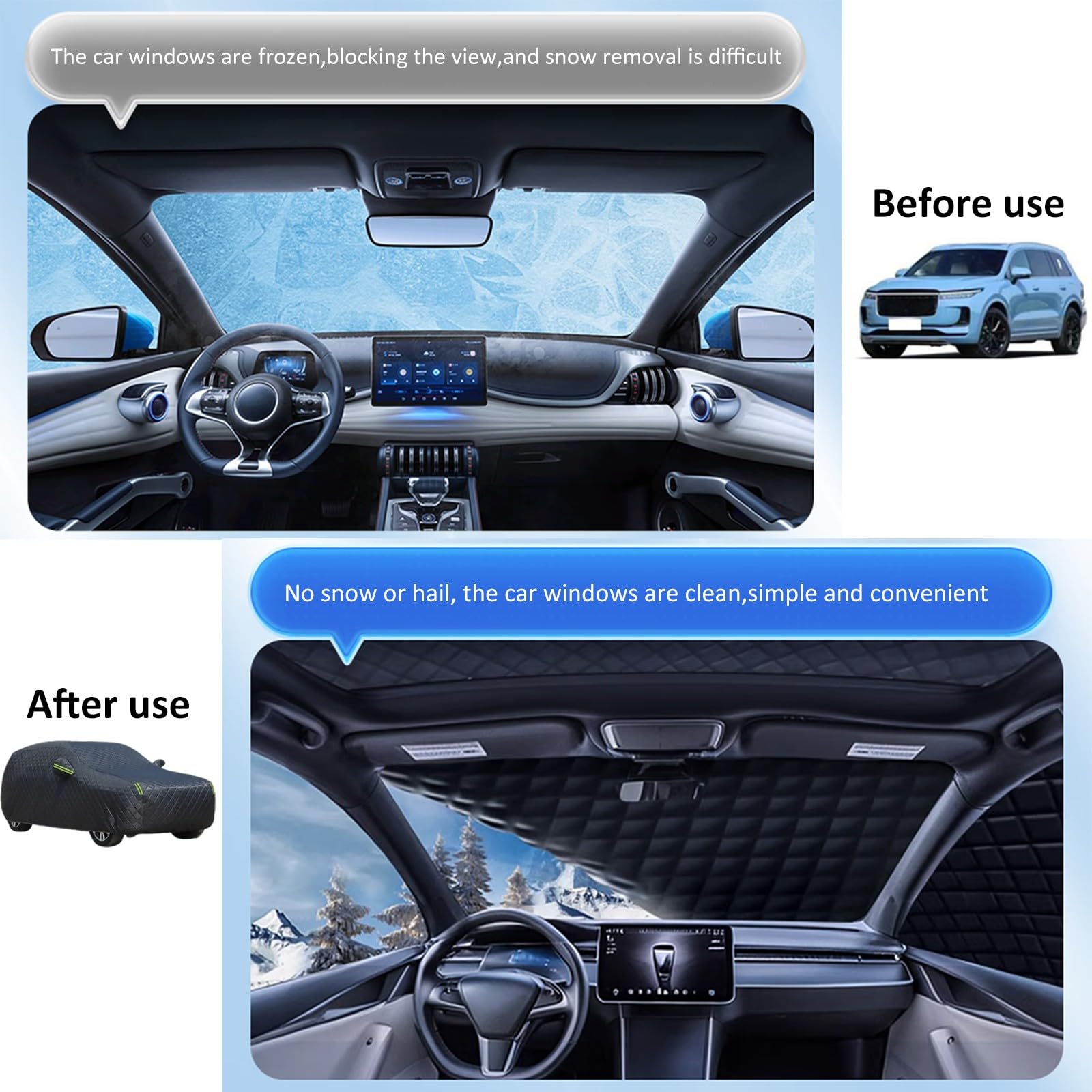 Hagelschutzplane Auto für MG ZS Hybrid+ Auto Abdeckplane Outdoor Autoabdeckung Hagelschutz Auto Schneefest Regenfest Staubdicht UV Beständig Und Reißfest,Schwarz-Full Car Cover
