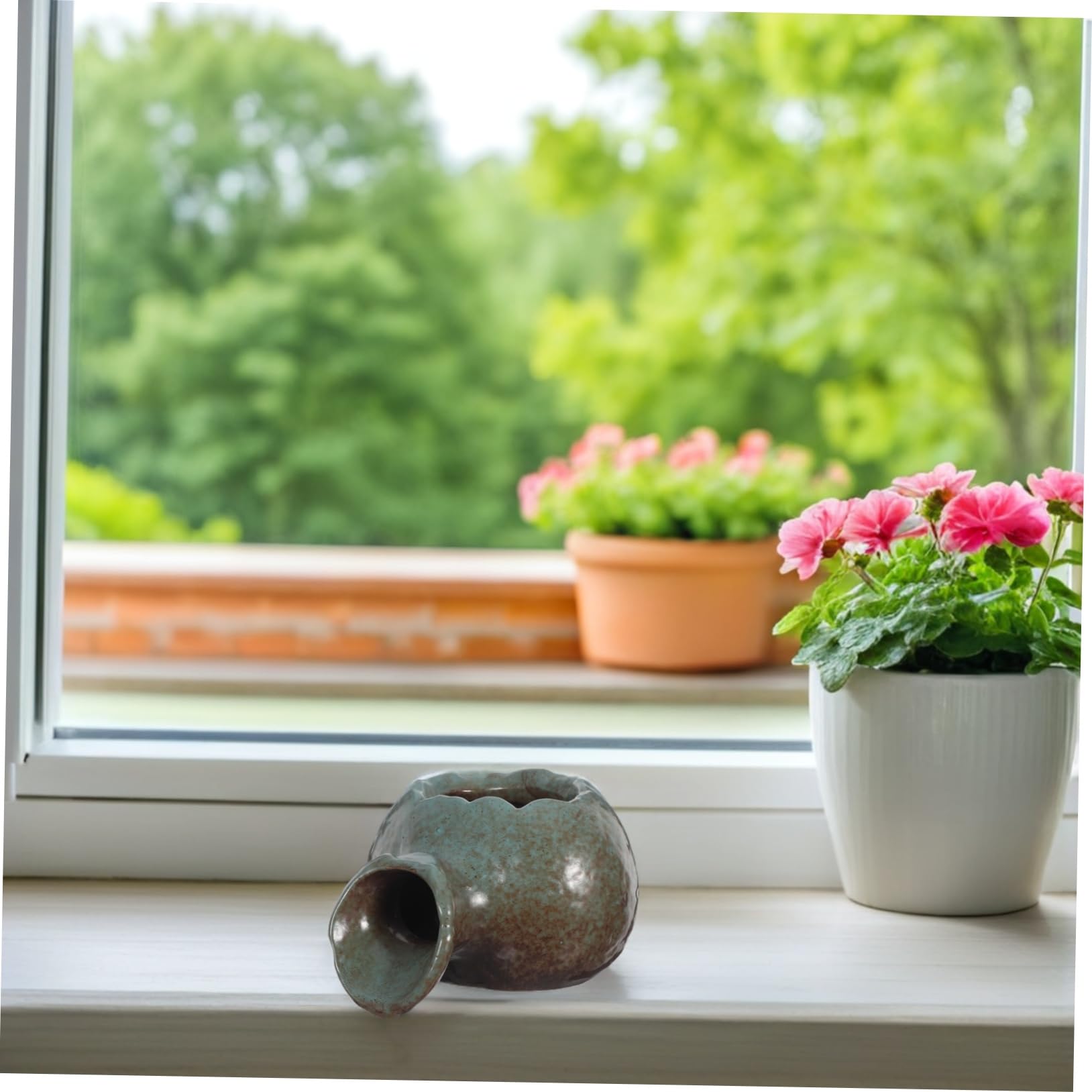 ERINGOGO Vaso di Ceramica Decorativo di Circolazione Acqua Ornamenti per Acquari per Vasche d Acqua Fontane da Giardino e Arredamento da Interno