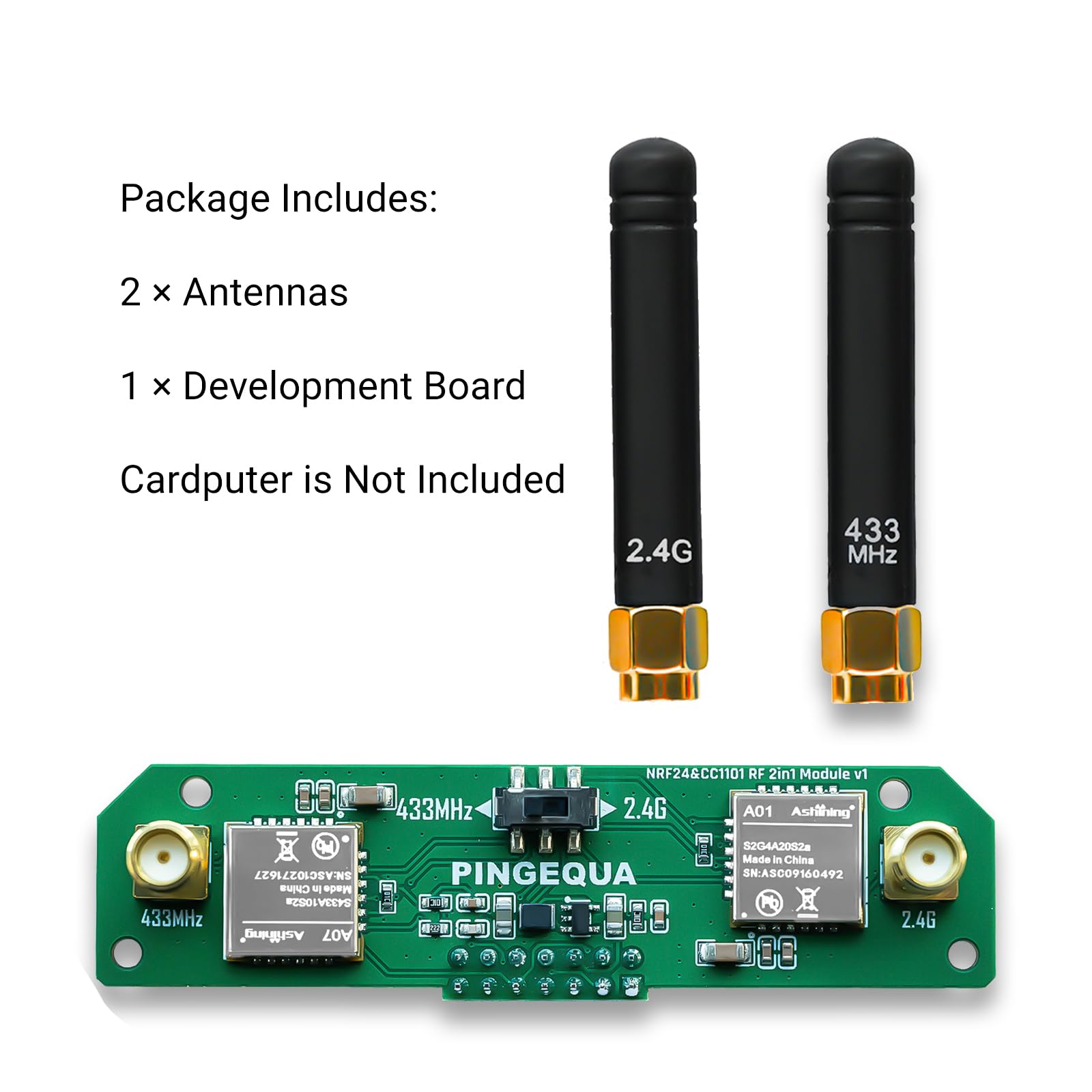 Płyta rozwojowa RF 2 w 1 do M5Stack Cardputer ADV, kompatybilna z NRF24 i CC1101, ulepszone filtrowanie mocy, stabilny moduł edukacyjny 2,4 GHz i 433 MHz (Cardputer nie jest dołączony)
