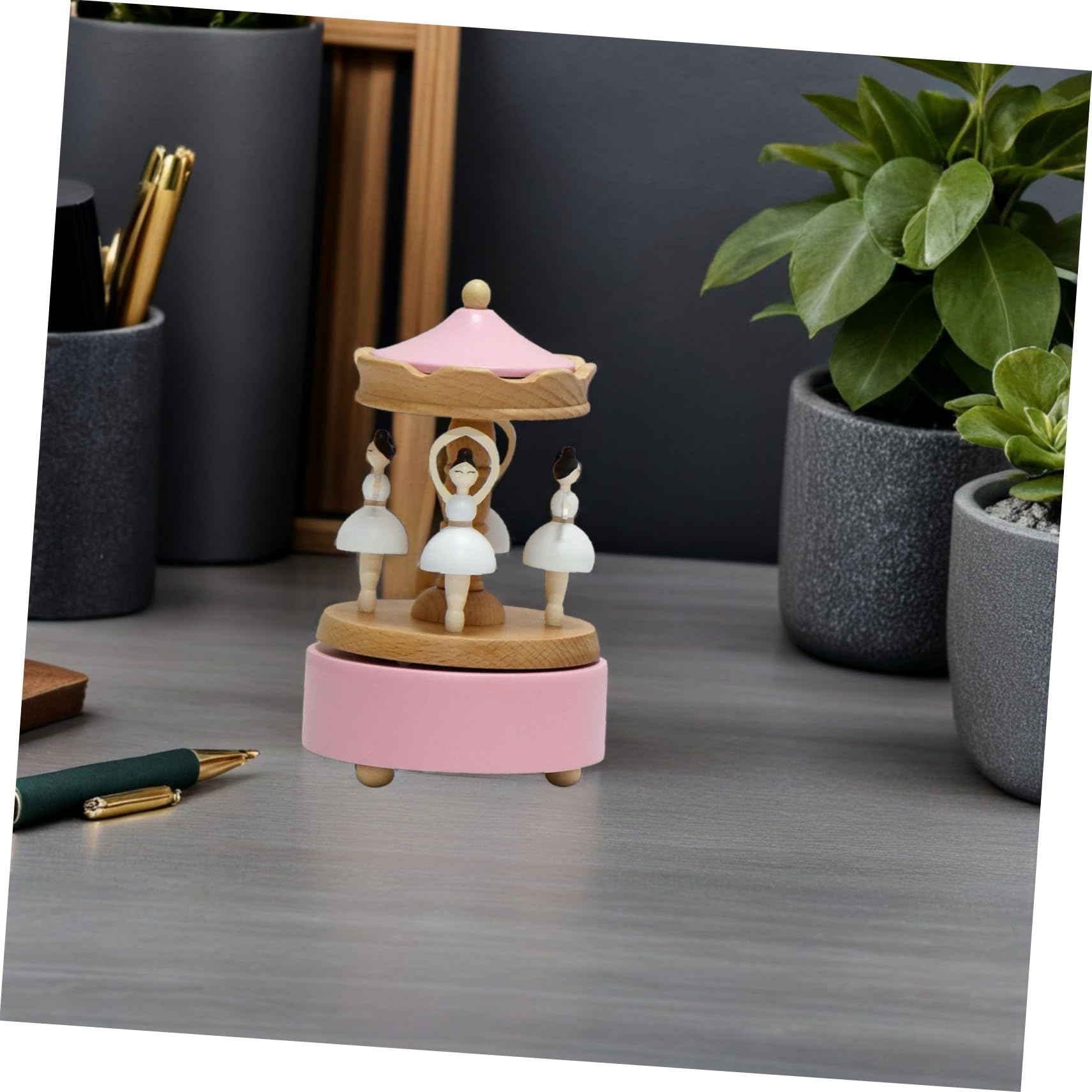 Cabilock Caja Música Bailarina de Madera Giratoria con Figura de Bailarina para Decoración y Regalo y Coleccionable para del Ballet