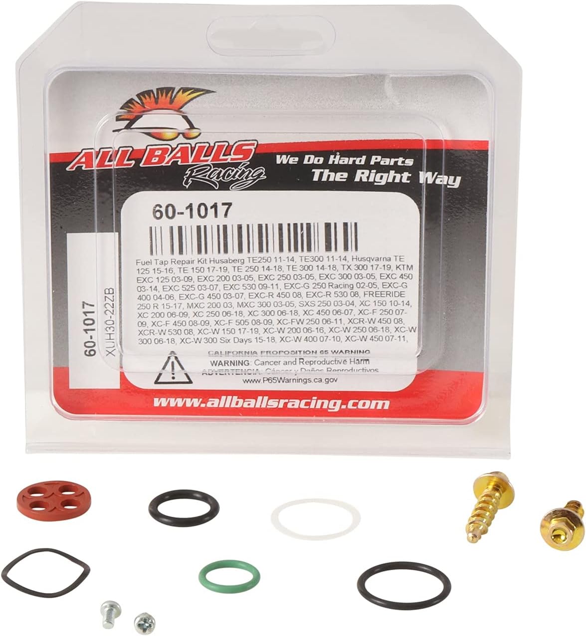 All Balls Racing 60-1017 Fuel Tap Repair Kit Compatible With/Replacement For Husqvarna TE 300 2011-2018, TX 300 2017-2018, TE 250 2011-2018, TE 150 2017-2018, TE 125 2015-2016
