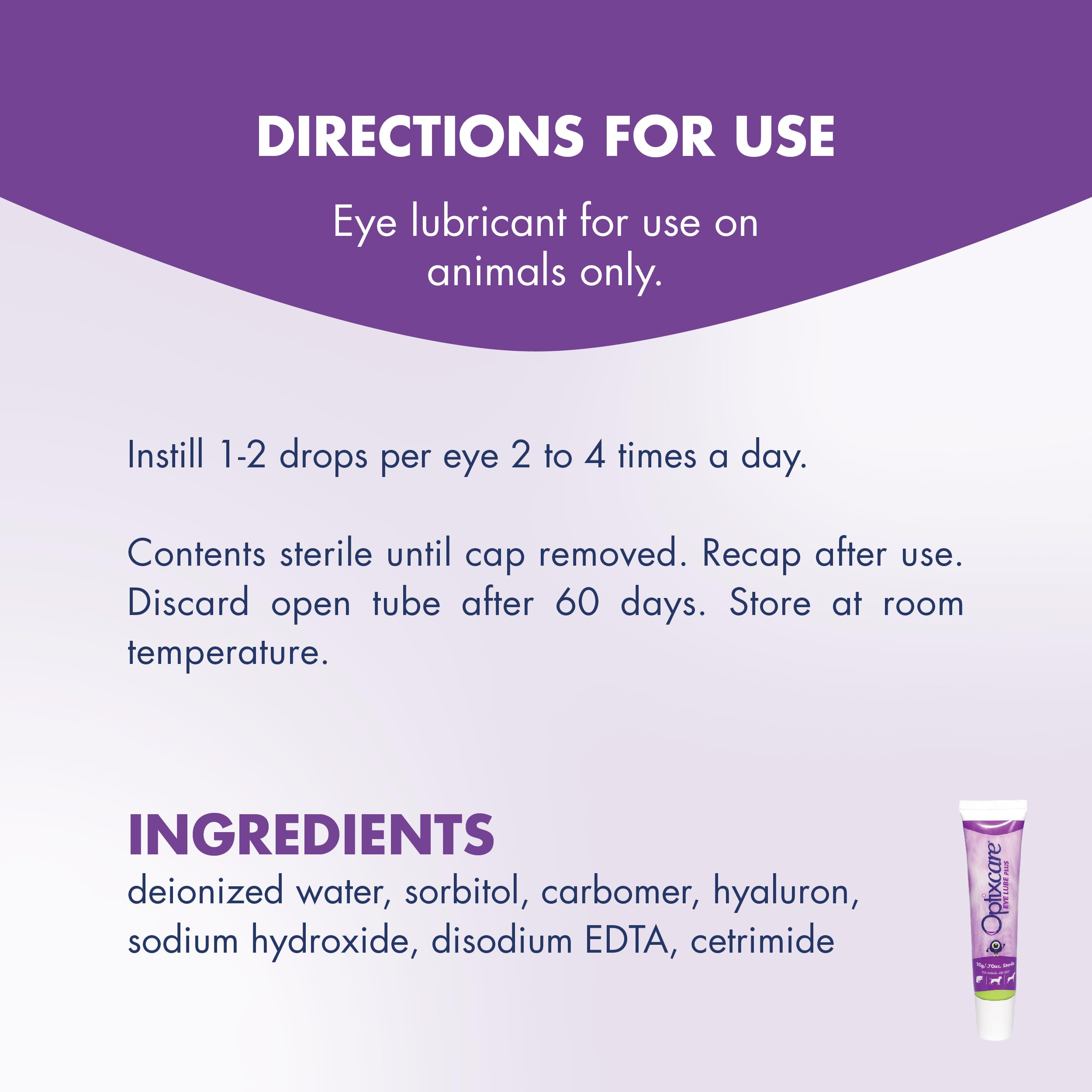 Optixcare Eye Lube Plus with Hyaluron - 20g for Dogs Cats Horses — Amazon image 6