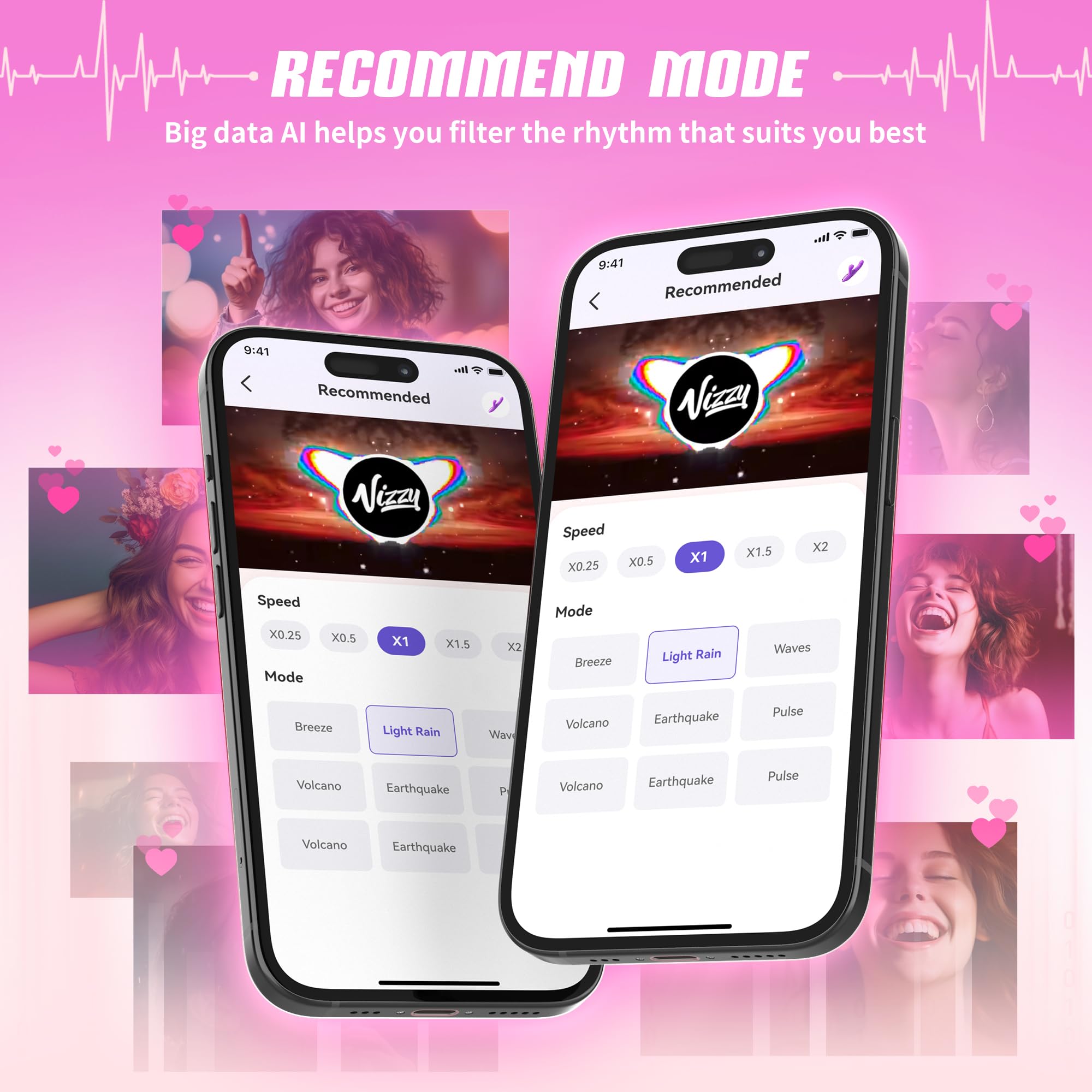 Vibrator Thrusting Dildo for Women Toendi G Spot Rose Toy Clitoral Stimulator Sex Toys Dildos Vibrator with 10 Vibration 7 Thrust Mode with Licking, Rabbit Vibrators Adult Sex Toy Couple AI Sync Games