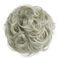 Vista 34 de CAISHA Big Banda Elástica Postizo de Cabello Rizado Ideal para Peinados Recogidos de Novias o Moños Desaliñados, Color Mezcla de Castaño Oscuro