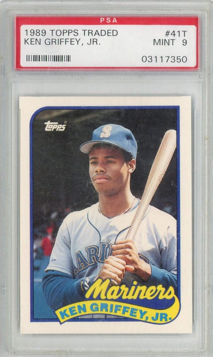 Graded 1989 Topps Traded Ken Griffey, Jr. #41T Rookie RC Baseball Card PSA 9 Mint