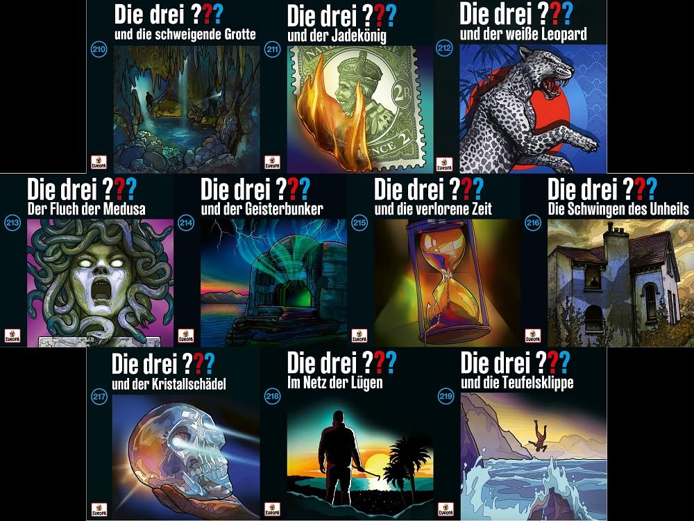 Die Drei Fragezeichen 3 ??? Hörspiel 210 - 219 10 x 210er 210 211 212 213 214 215 206 217 218 219 von Europa
