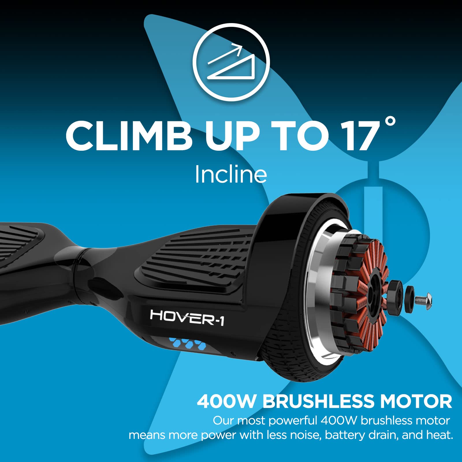 Hover-1 Ultra Electric Self-Balancing Hoverboard Scooter, Black, 25 x 9 x 9.5 inches