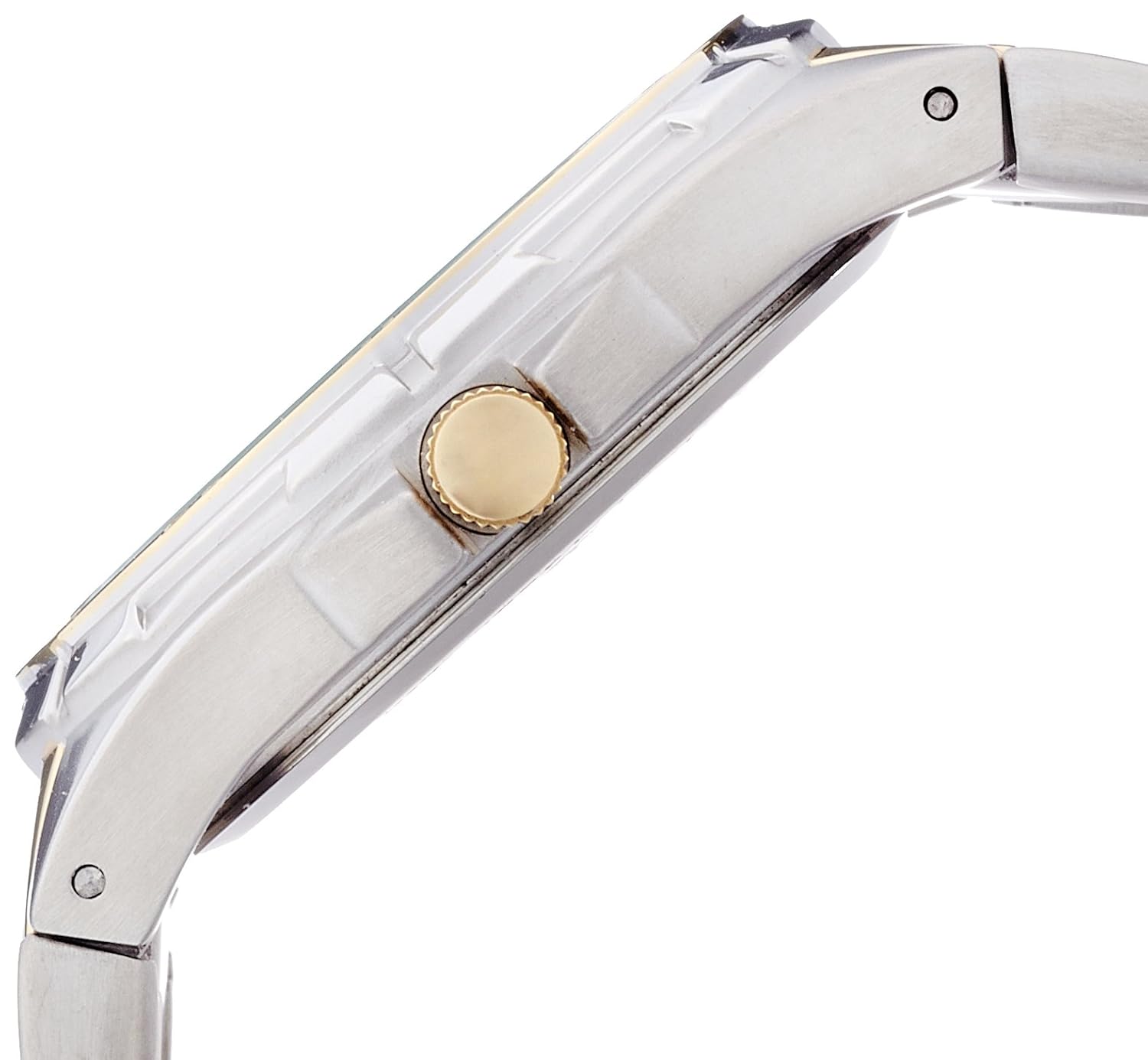 വശം view of the Armitron watch showing the crown