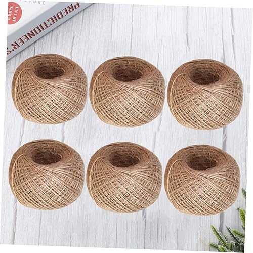 Miniatura 9 de Operitacx 6 piezas de 6 cintas de regalo, cuerda de arpillera, cuerda de envoltura de regalo, cuerda de yute artificial, cuerda de yute artificial,