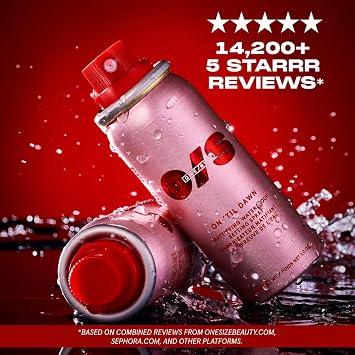 One Size by Patrick Starrr On 'Til Dawn Travel Size Mini Mattifying Waterproof Setting Spray for Long Lasting Face Makeup, All Day Matte Finish, Light Finishing Spray