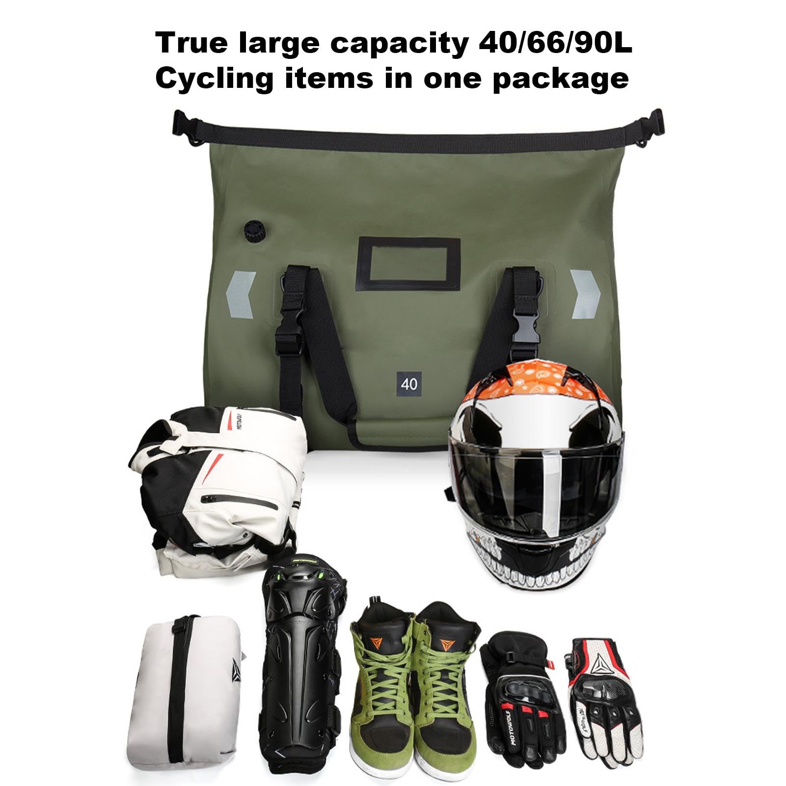 Borsa Per Motocicletta Zaino per Attrezzi Impermeabile e Riflettente