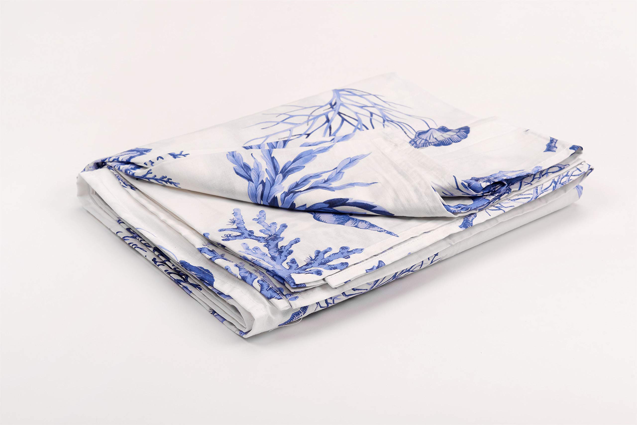 HomeLife Bankhoes van katoen (160 x 280 cm), Made in Italy, elegant, veelzijdig, multifunctionele sprei van katoen, perfect als sprei voor bank, eenpersoonsbed, zomer, licht, koraalblauw