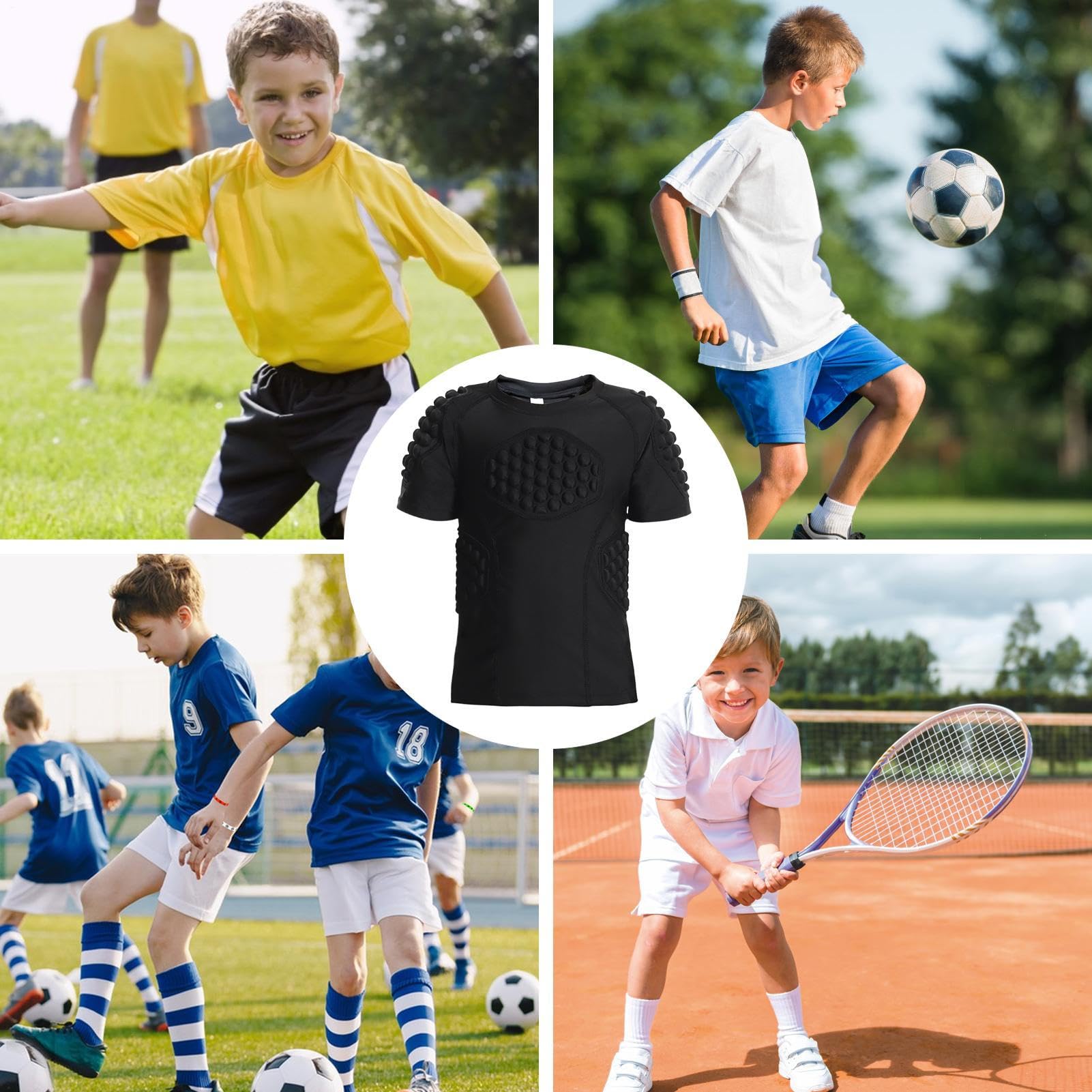 ?opi?cy ochraniacz ?ebra pi?karskie wy?cie?any, m?odzie?owy ochraniacz | klatki piersiowej do baseballu | ?opi?ca wy?cie?ana koszulka pi?karska ze ?ci?gaczem | Wy?cie?ana koszulka z ochron? mostk