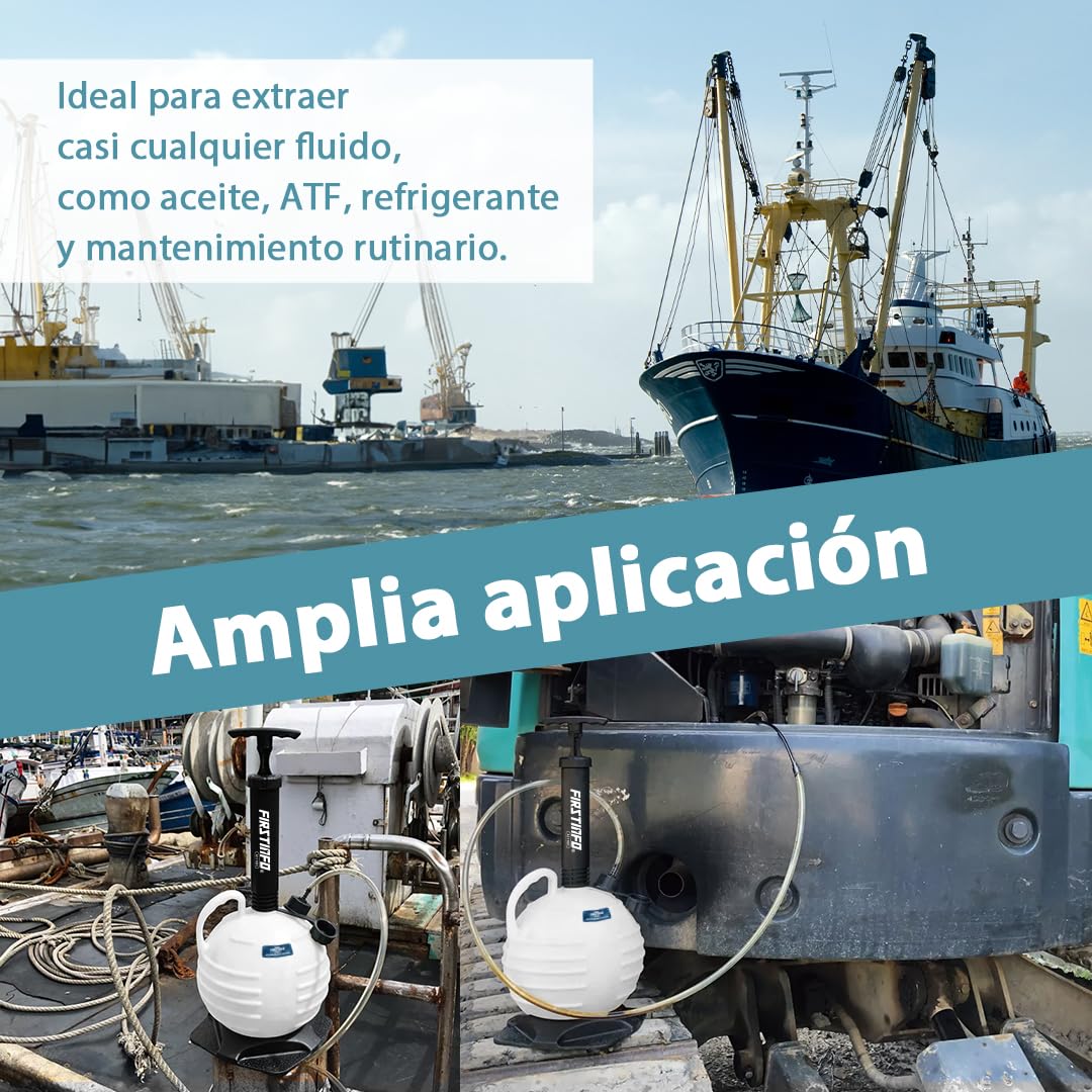 FIRSTINFO A1116H | 6L | Manual | Bomba Extractora de Aceite Líquido | Bomba Aspiración Aceite | para Coches, Motos, Motores