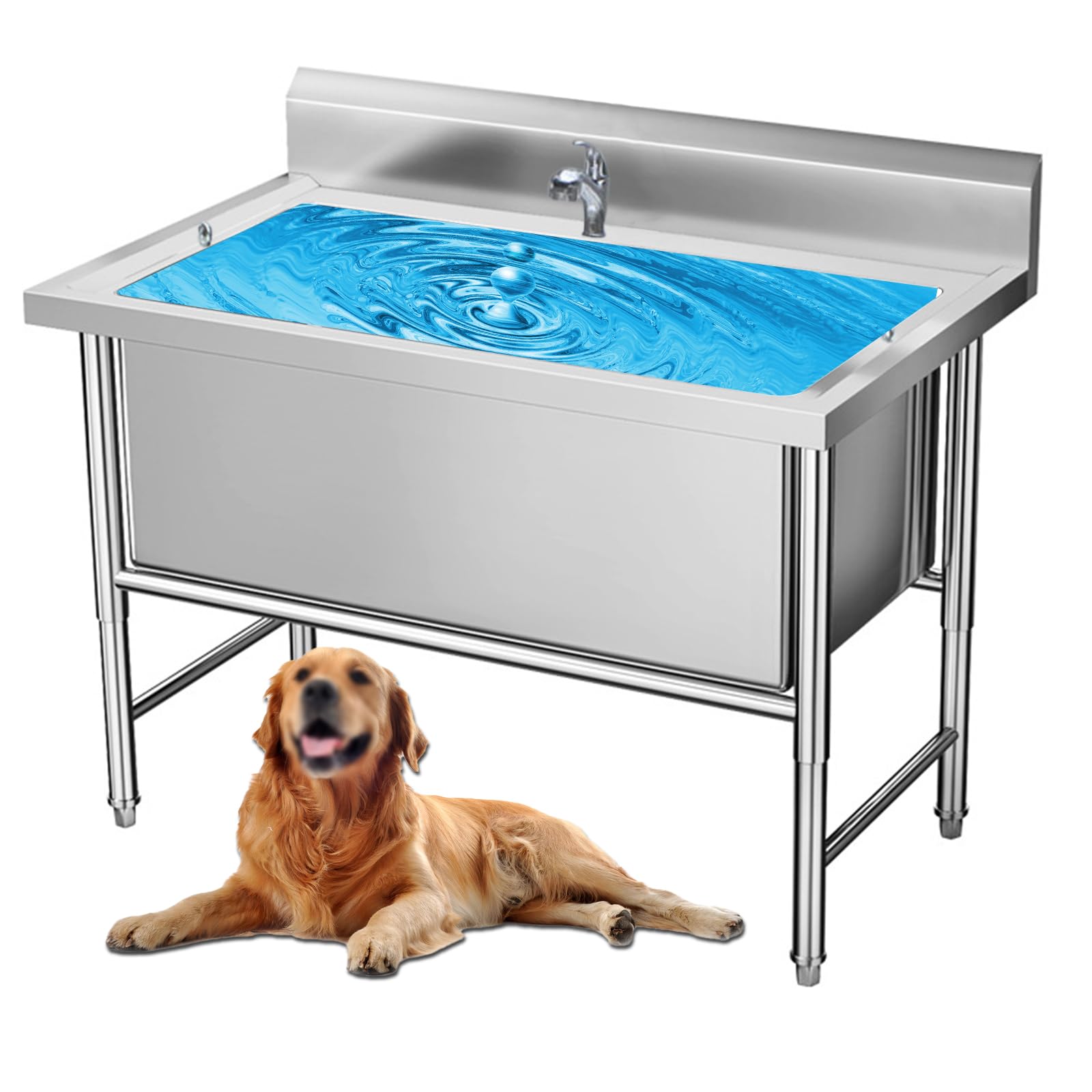 Stainless Steel Dog Grooming Tub,Professional Dog Bath Tubs,Dog Washing Station For Home,Stainless Steel Pet Bathtub,Pet Dog Bathing Station For Large
