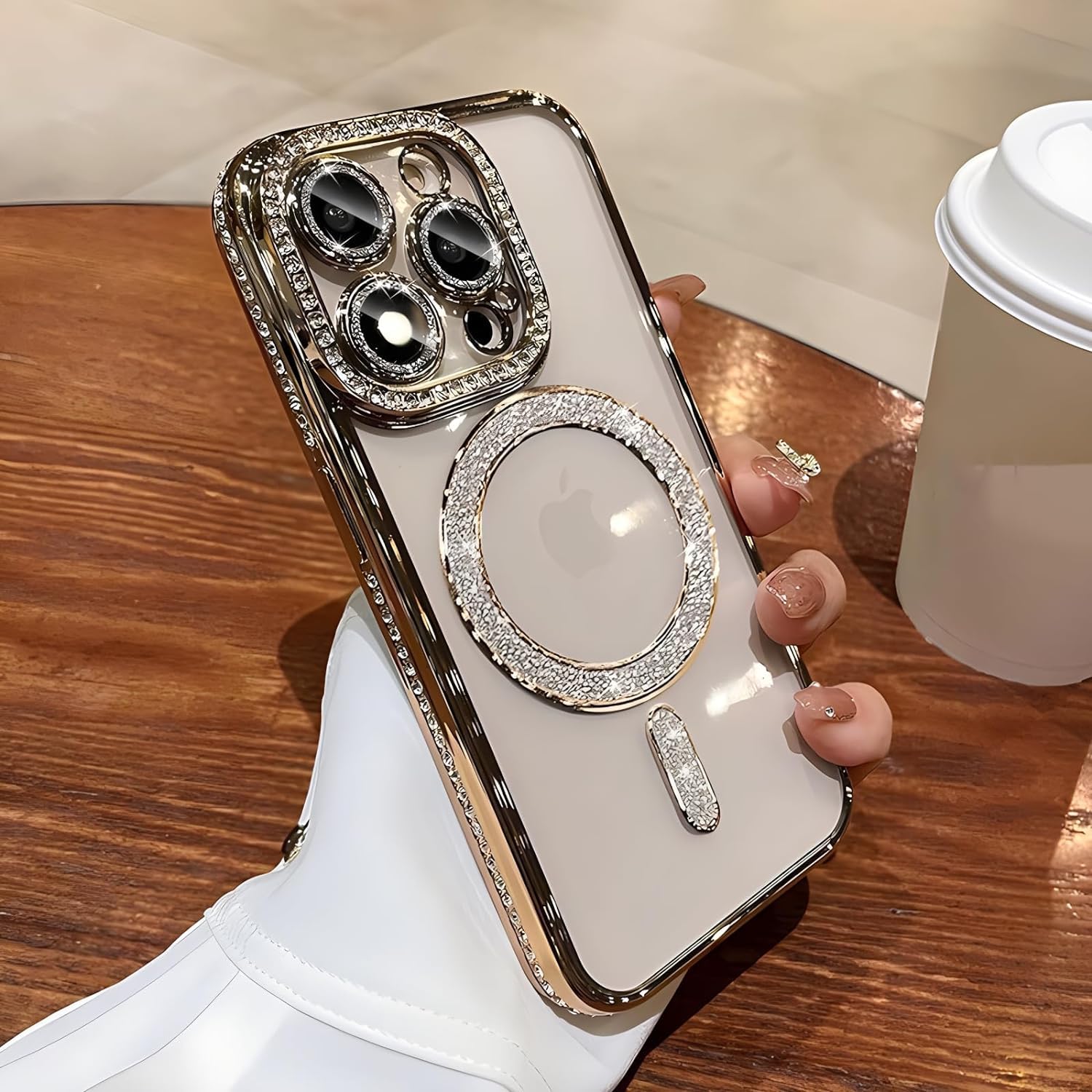Cristal Camara IPhone 15 Funda Transparente Con Brillo Diamante Para IPhone 14, 13, 12, 11, Pro Max, X, XR - Protección Y Estilo Protector Camara IPhone 15
