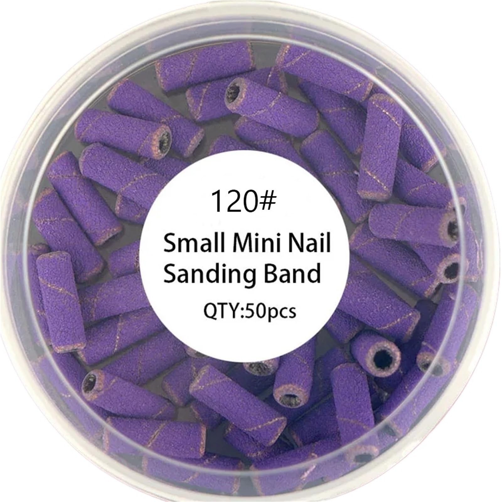 50 piezas for brocas de lima de uñas de grano medio for manicura de Gel de uñas(120Grit-50pcs)