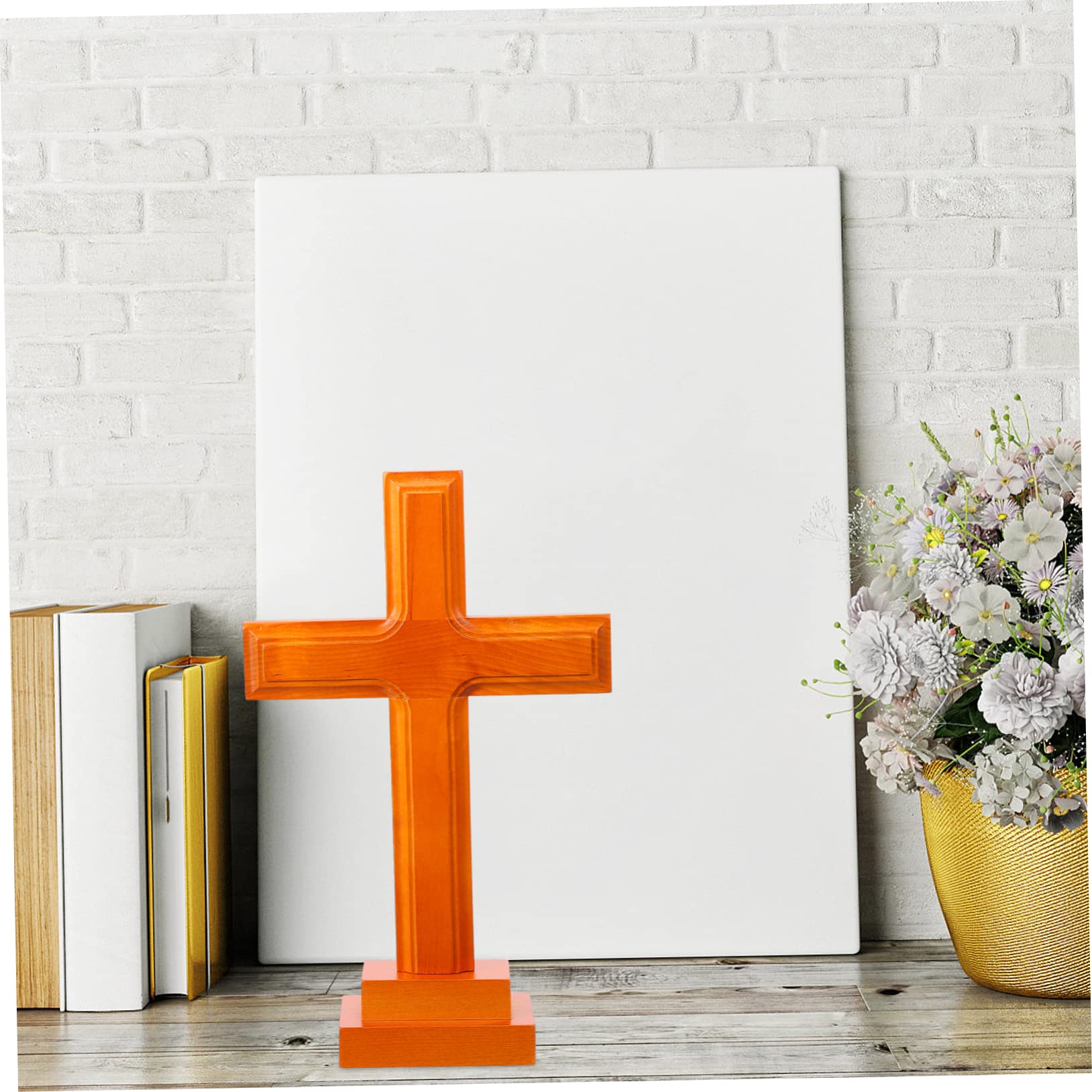 Veemoon Adorno De Cruz De Madera Crucifijo Decorativo Cruz Artesanal Para Hogar Decoración De