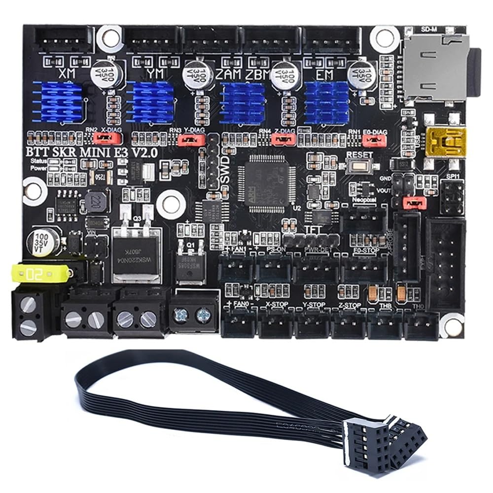 for BIGTREETECH SKR MINI E3 V 2,0 32Bit Motherboard Onboard TMC2209UART Upgrade for TFT35 V3. Ender3V2 CR10 for Voron V0.1 3D-Drucker(with Cable)