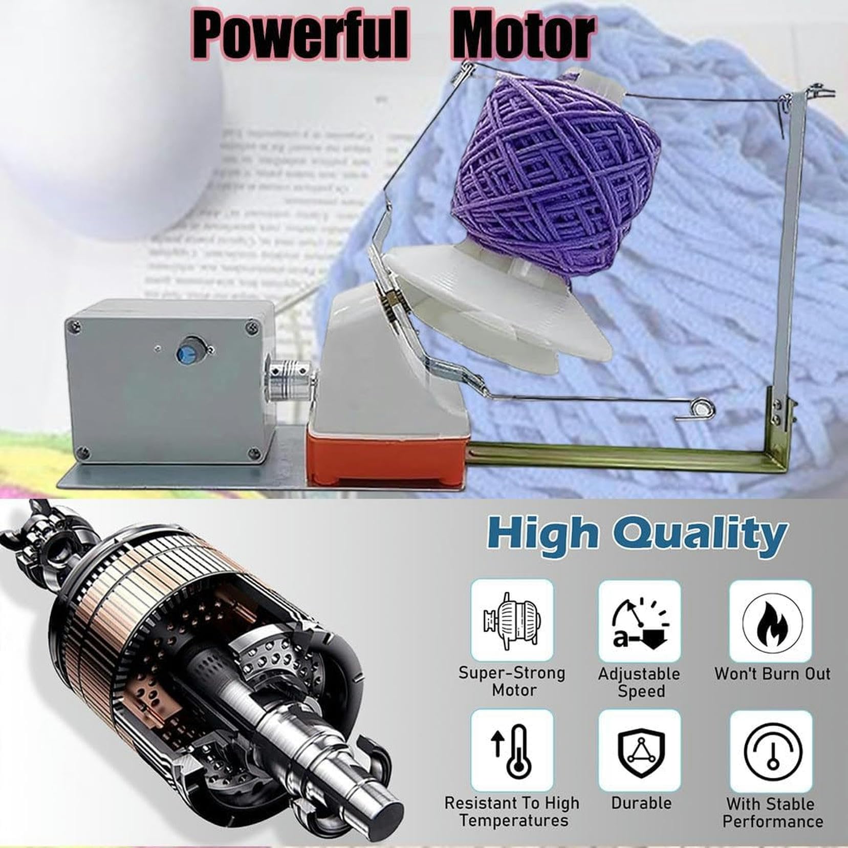 Máquina De Bobinado Eléctrico, Bobinador De Bola De Hilo, Hilo De Rodillo De Tejido Automático, Bobinador De Ritmo De Hilo De Hilo De Rollo De Tejido Eléctrico, para Lana, Cuerda, Nylon