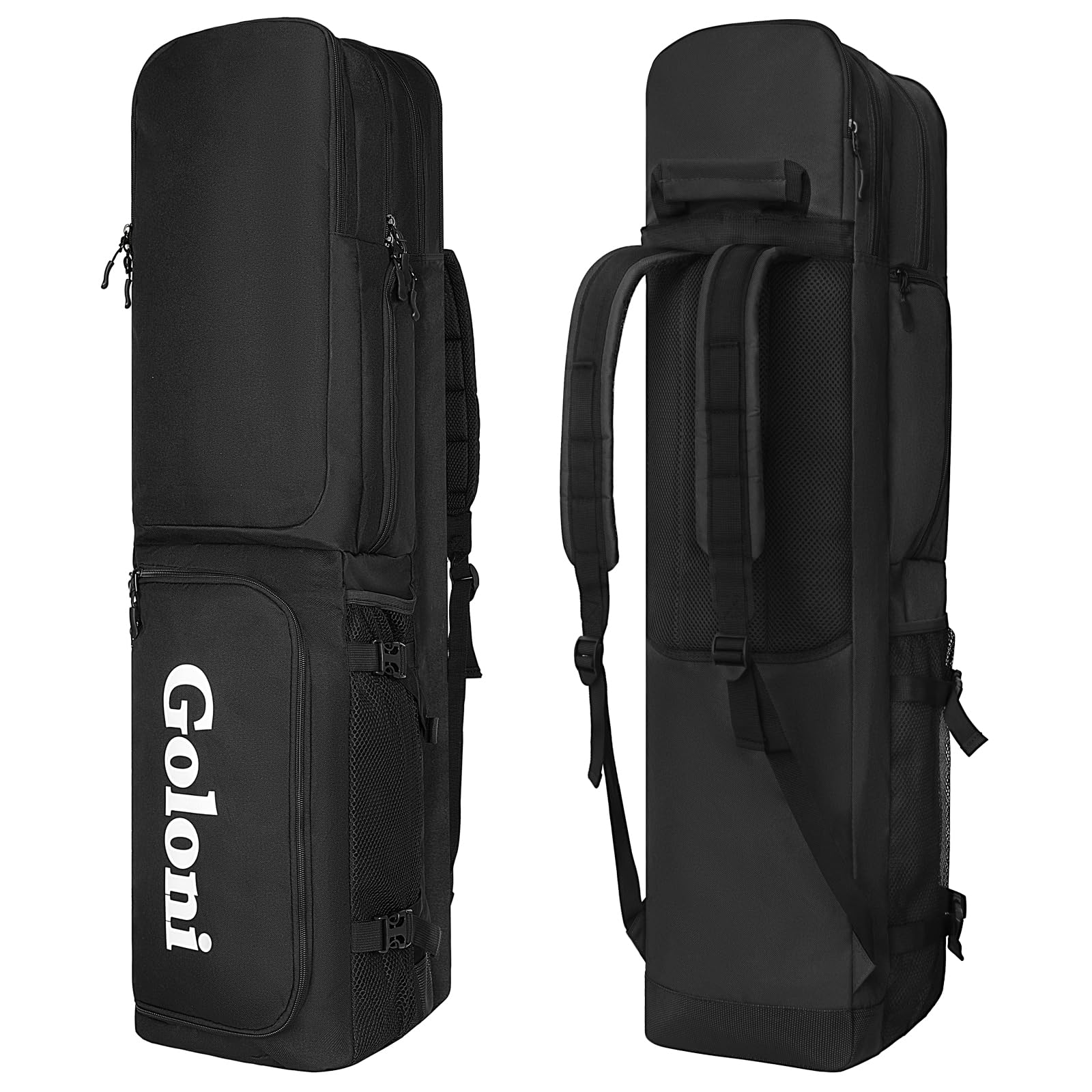 Goloni 4 Sticks Field Hockey Bag with Shoulder Straps,Field Hockey Stick Backpack with Shoe Compartment