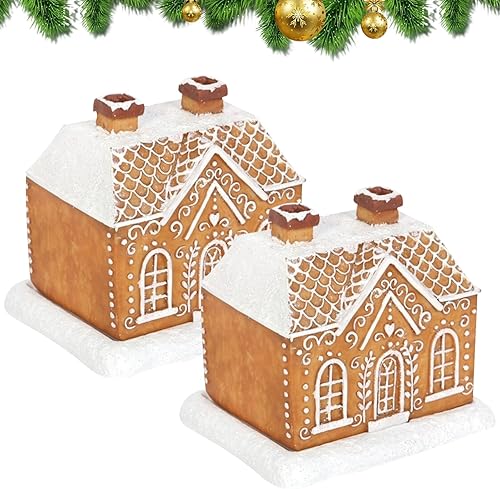 Miniatura 2 de Quemador de incienso de cabaña de troncos, quemador de incienso de invierno nevado de Navidad, quemador de cono de incienso para el hogar con 60