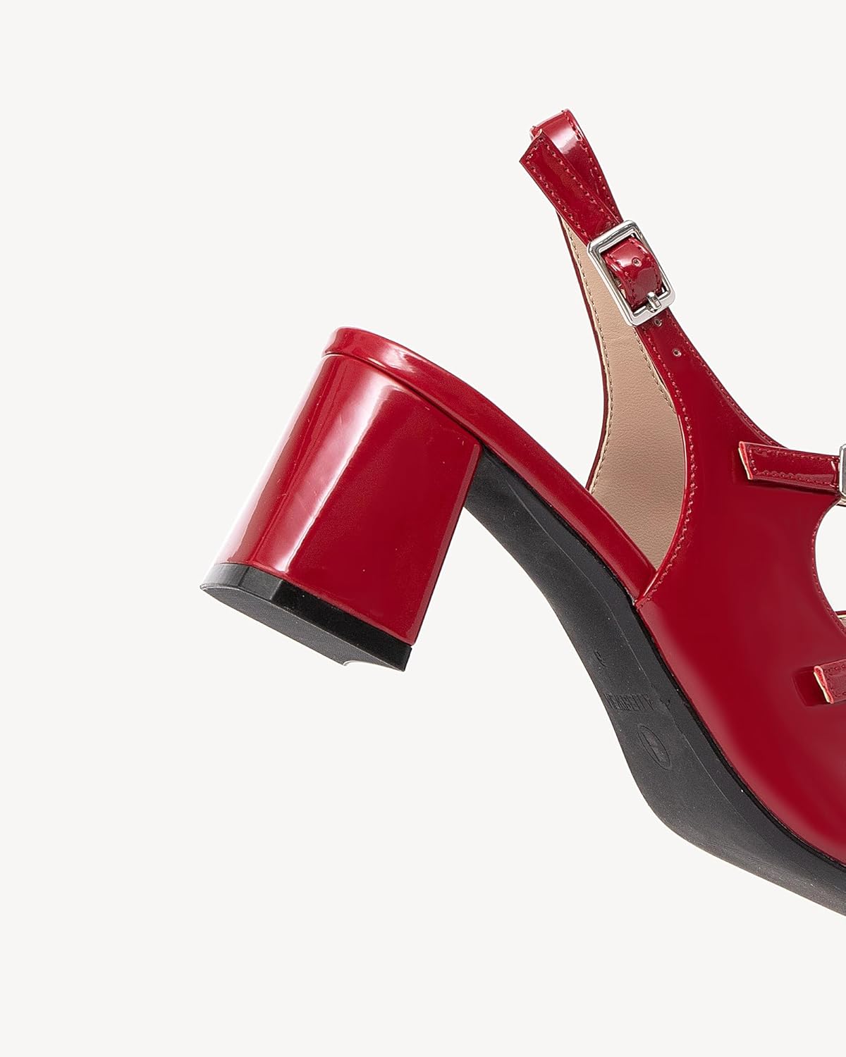 NEWBELLA Women's Mary Jane Shoes Slingbacks Block Heels for Women Square Toe Double Ankle Strap Pumps - Image 5