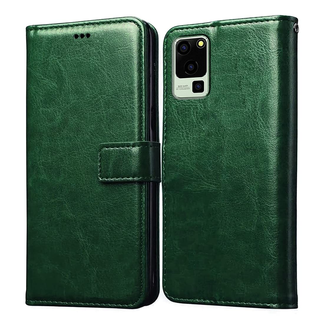 Amazon Brand- Solimo Flip for Lava Blaze 5G (Leather_Green) (B0BRJRS5Q5) Amazon Price History, Amazon Price Tracker