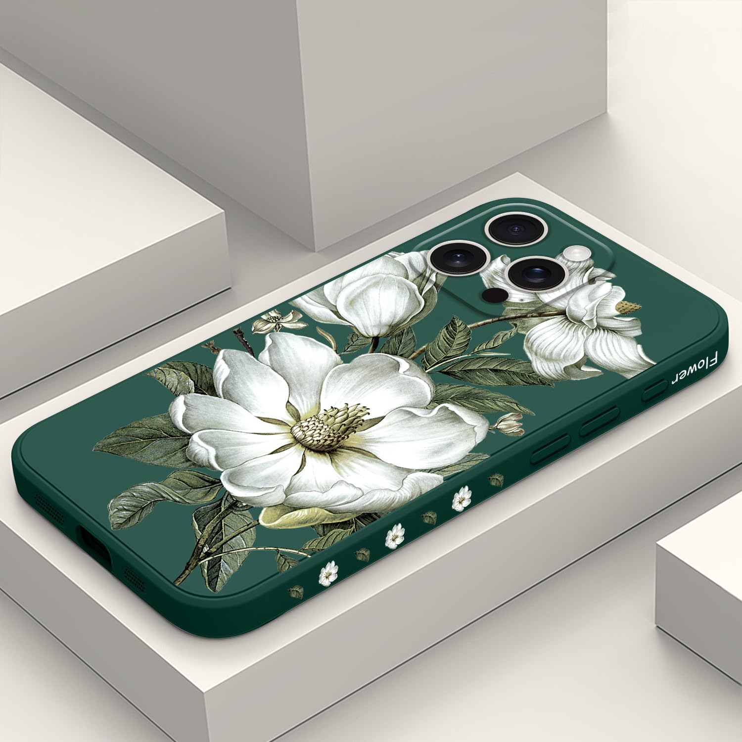 LEECG for iPhone 16 Pro Max Case Anti Scratch Microfiber Lining Phone Cover Silicone Ultra Slim Case for iPhone 16 Pro Max 6.9 inch-Cotton Green