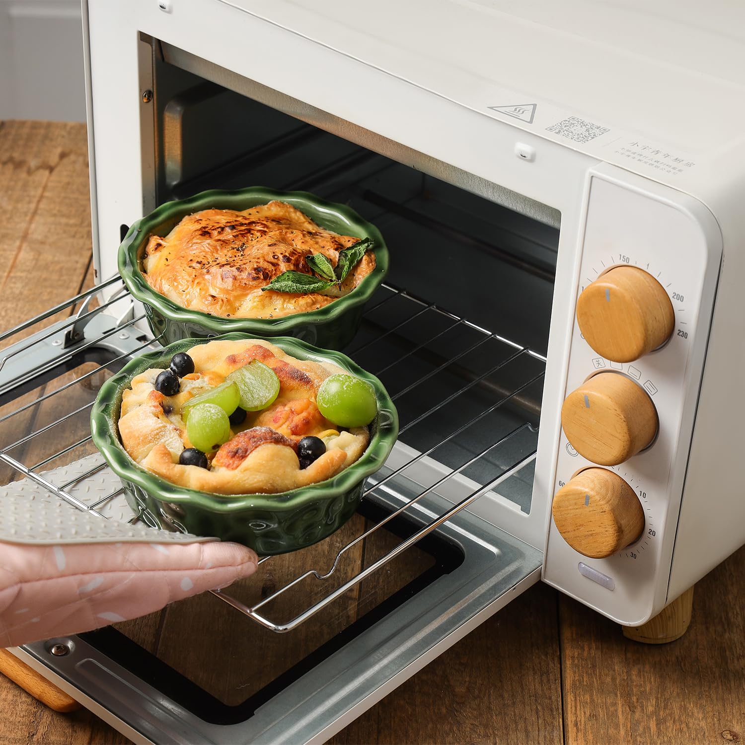 Vicrays Lot de 6 moules à tarte en céramique pour la cuisson – Petites assiettes à tarte profondes de 14 cm – Mini bol de service – Passe au micro- ondes – Pour Vicrays Lot de 6 moules à tarte en céramique pour la cuisson – Petites assiettes à tarte profondes de 14 cm – Mini bol de service – Passe au micro- ondes – Pour