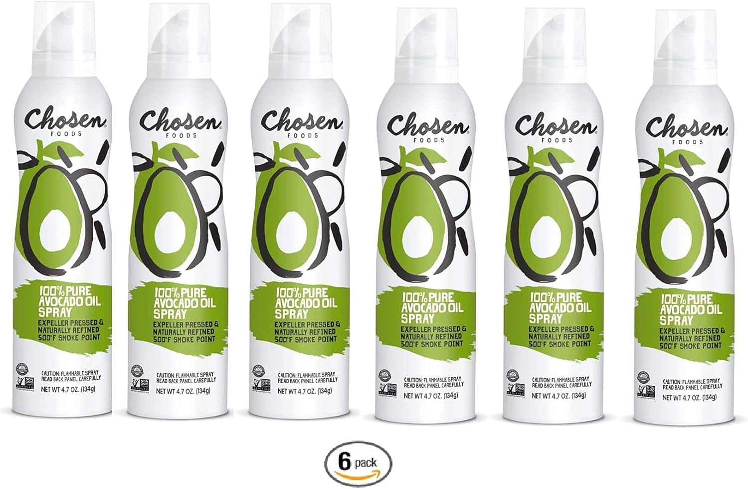 Chosen Foods, 100 Pure Avocado Oil Spray,134g (Pack Of 6) Amazon.ca Grocery & Gourmet Food