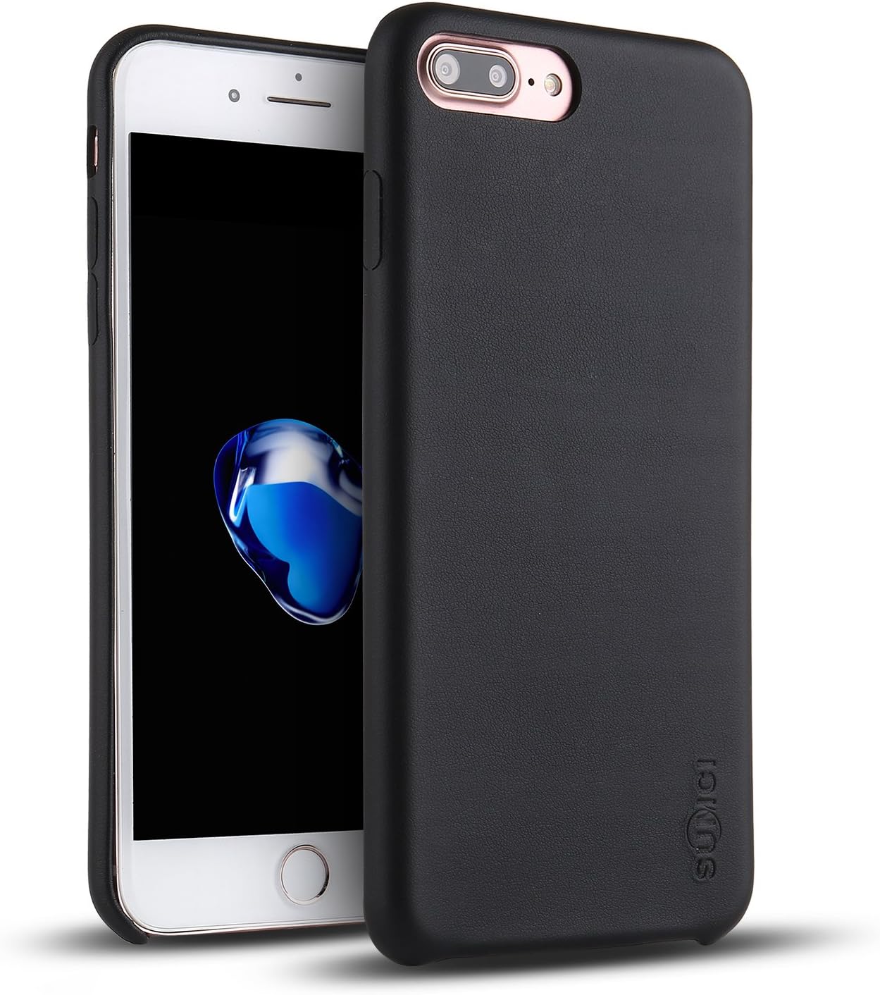 Sumci iPhone 7 plus Case 5.5 inch(black),PU leather cover case,soft,no deformation for iPhone 7 plus Case,iPhone Cases