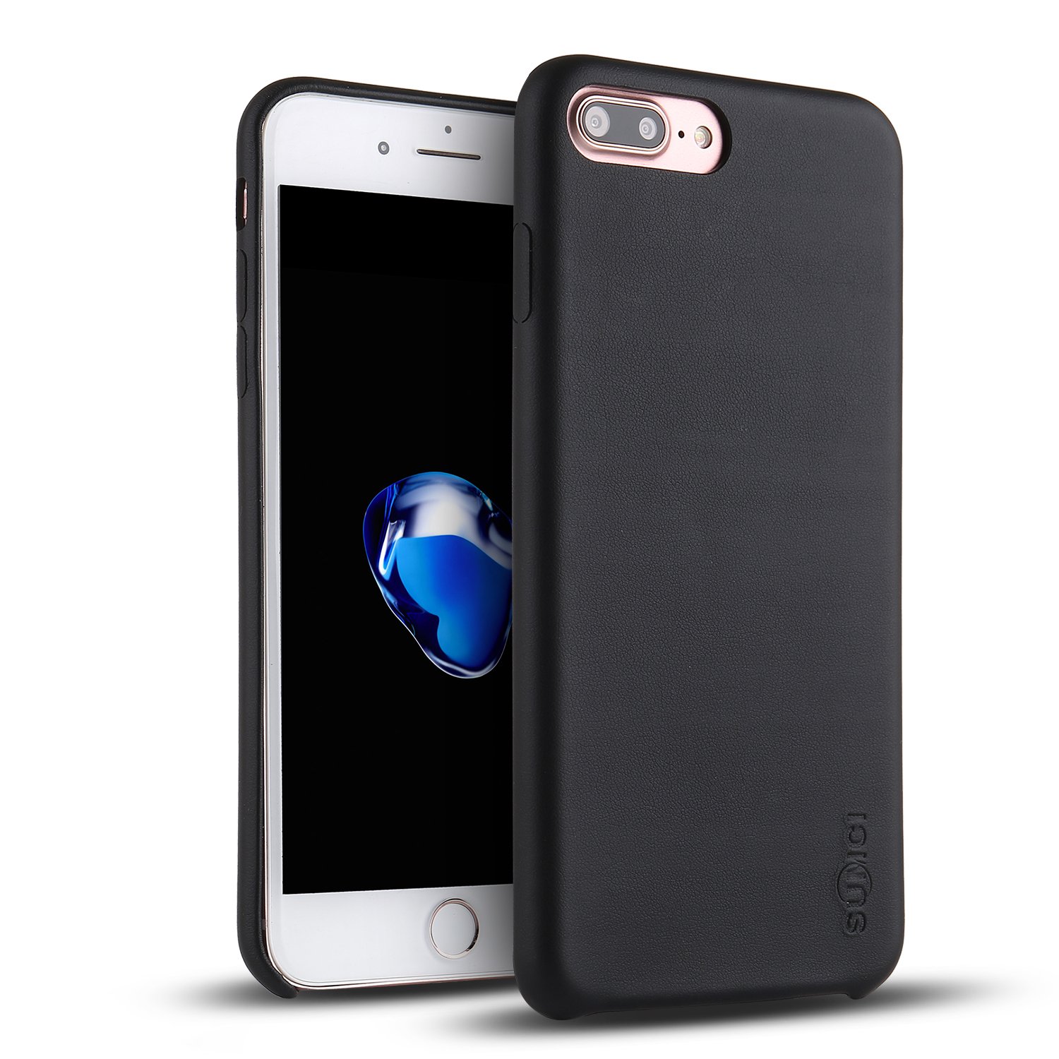 Sumci iPhone 7 plus Case 5.5 inch(black),PU leather cover case,soft,no deformation for iPhone 7 plus Case,iPhone Cases