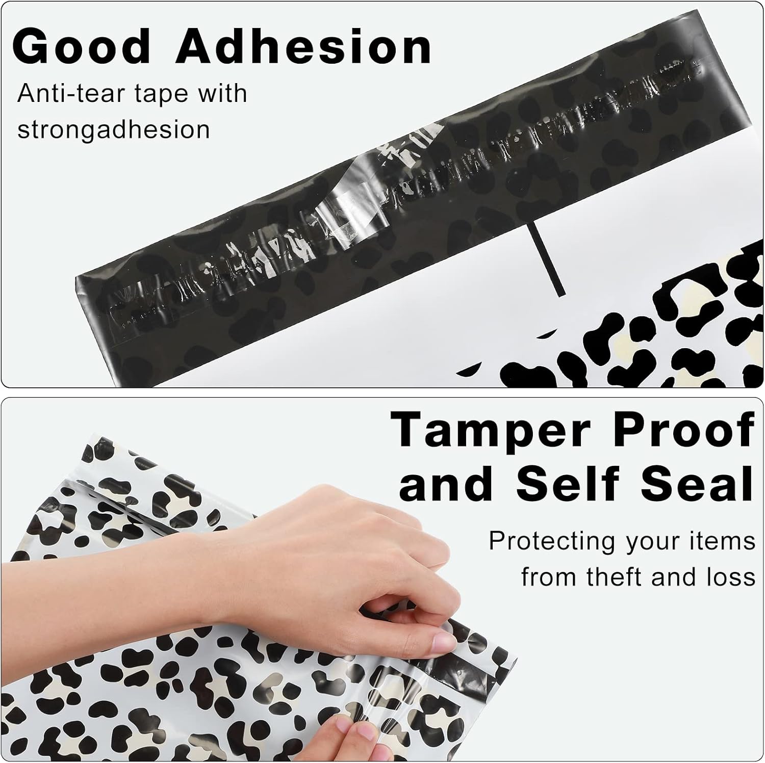 300 Pcs Thank You Poly Mailers 10 x 13 Inch Shipping Bags Cheetah Print Mailing Non Padded Envelopes Leopard Self Sealing Cute Packaging Bags with Tamper Proof for Small Business Boutique Clothing : Office Products