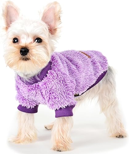 Suéter esponjoso para perro, ropa de invierno para cachorros, para perros pequeños, niñas, niños, chihuahua, Yorkies, Bulldog, trajes para mascotas,