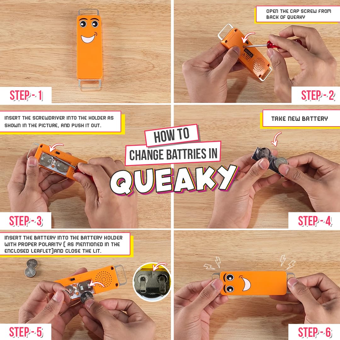 Blix Queaky- STEM Toy, Experimental Toy, Learning Toy, Creative Toy, Educational Toy, Best Gift Toy for Kids, Queaky is not just Musical and Sound Toy, Learn Through Play (Yellow) - Image 8