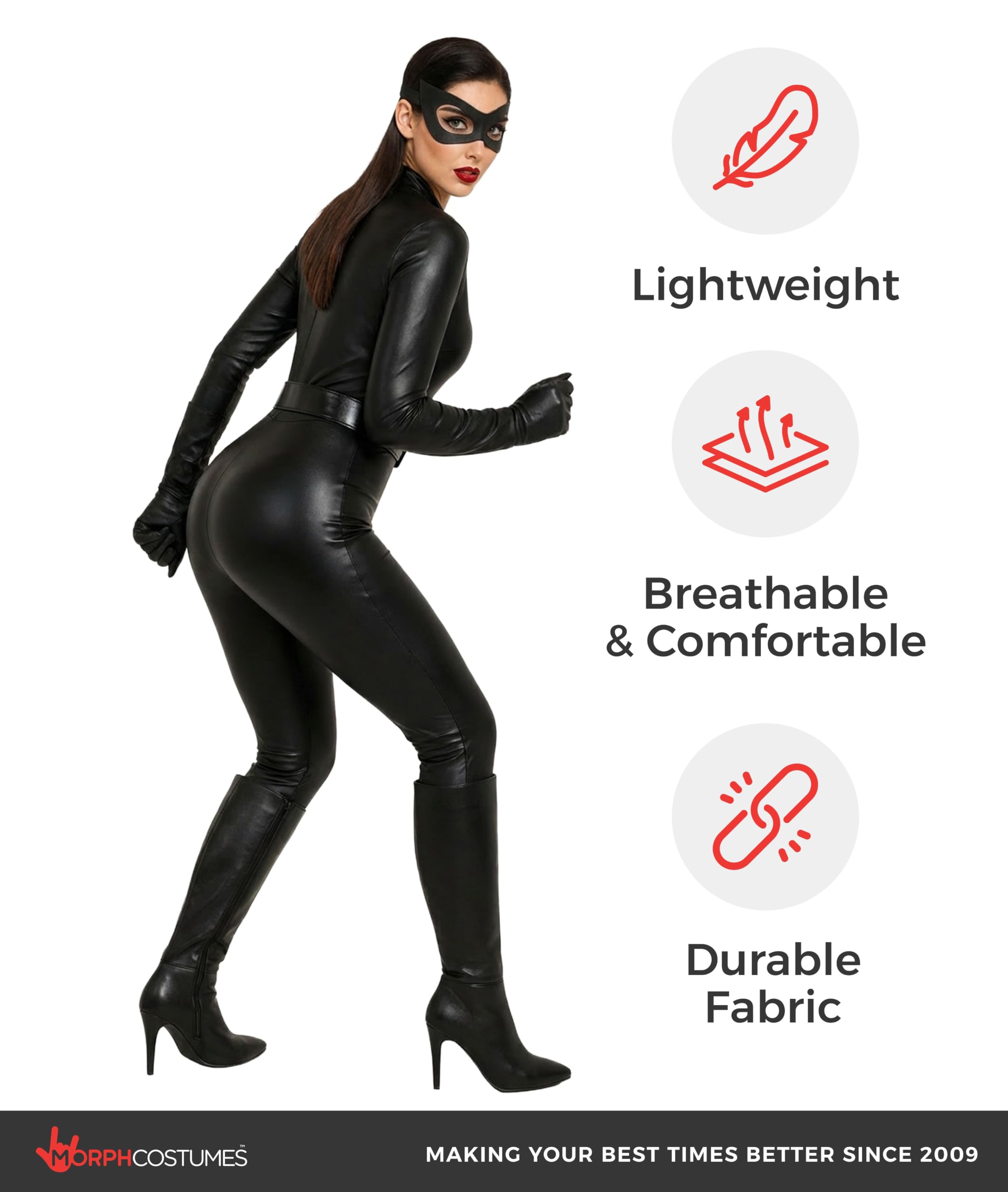 Morph Disfraz Gato Mujer, Disfraces Gata, Traje Superheroina, Disfraces Supervillana, Disfraz para Mujer Carnaval