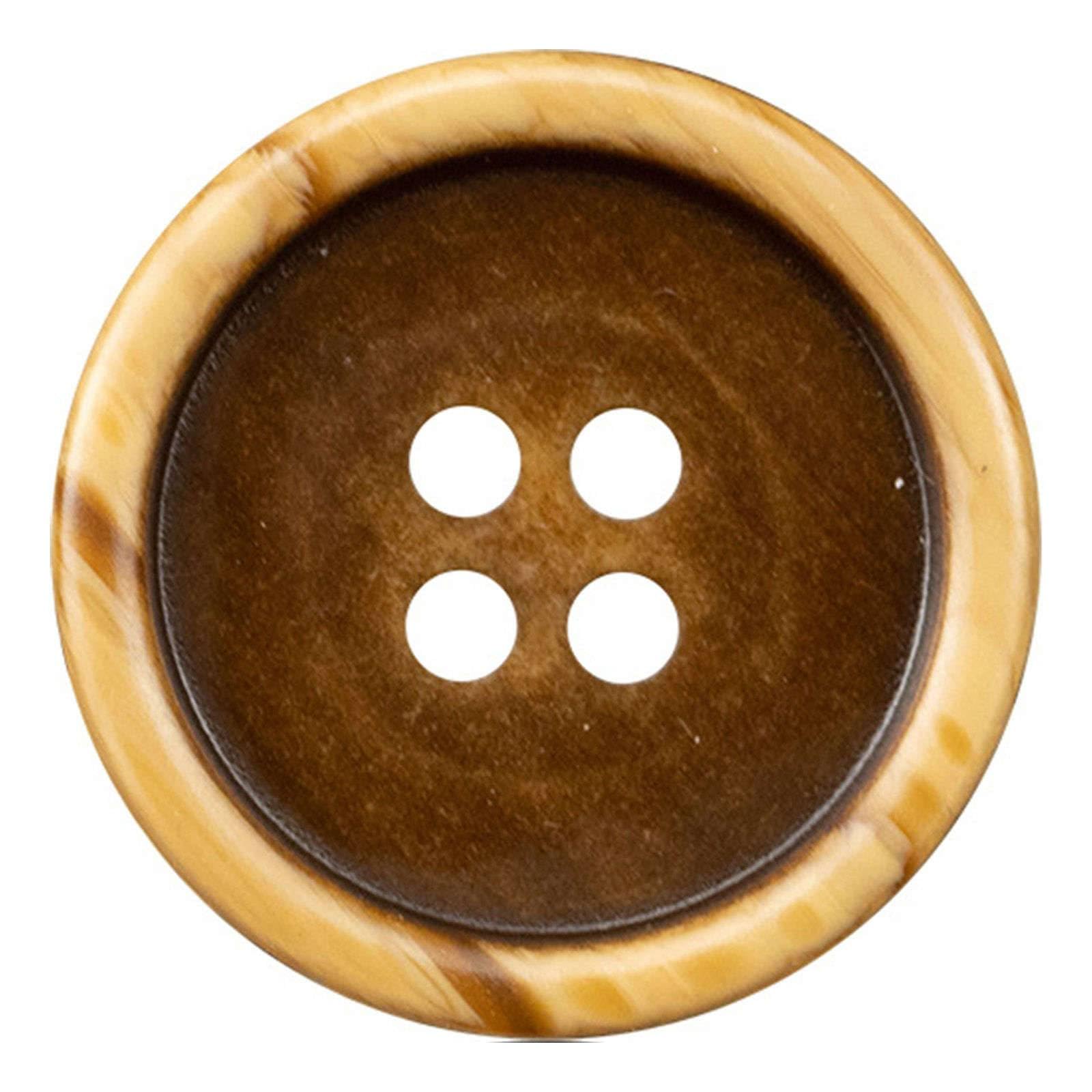 CCYXFB 10 Pieces Rustic Circles Wooden Buttons 4 Hole Decorative Buttons for Crafts-Chocolate color-20mm(3/4 inch)